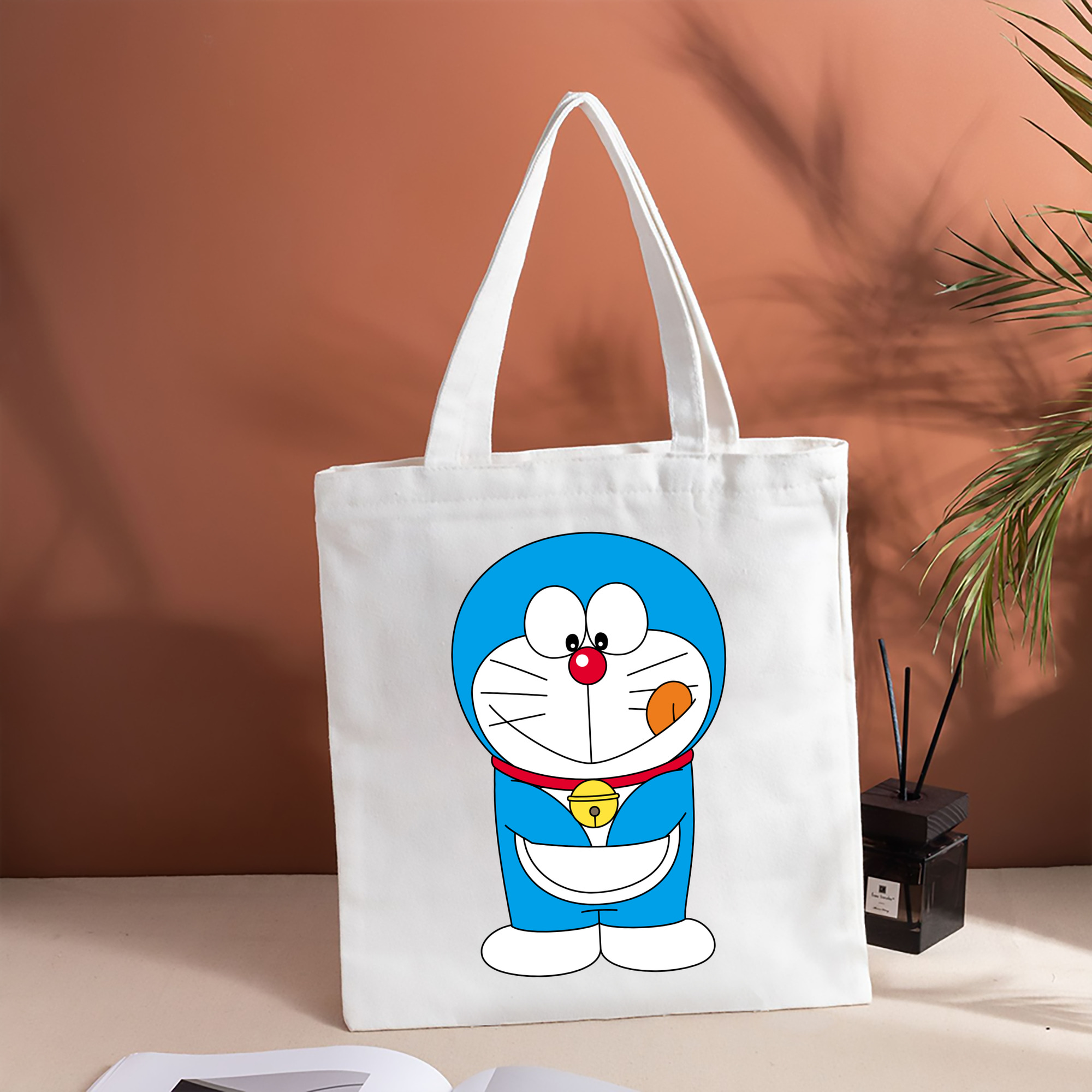 ドラえもん Doraemon 縦型キャンバス生地手提げバッグ　トートバッグ