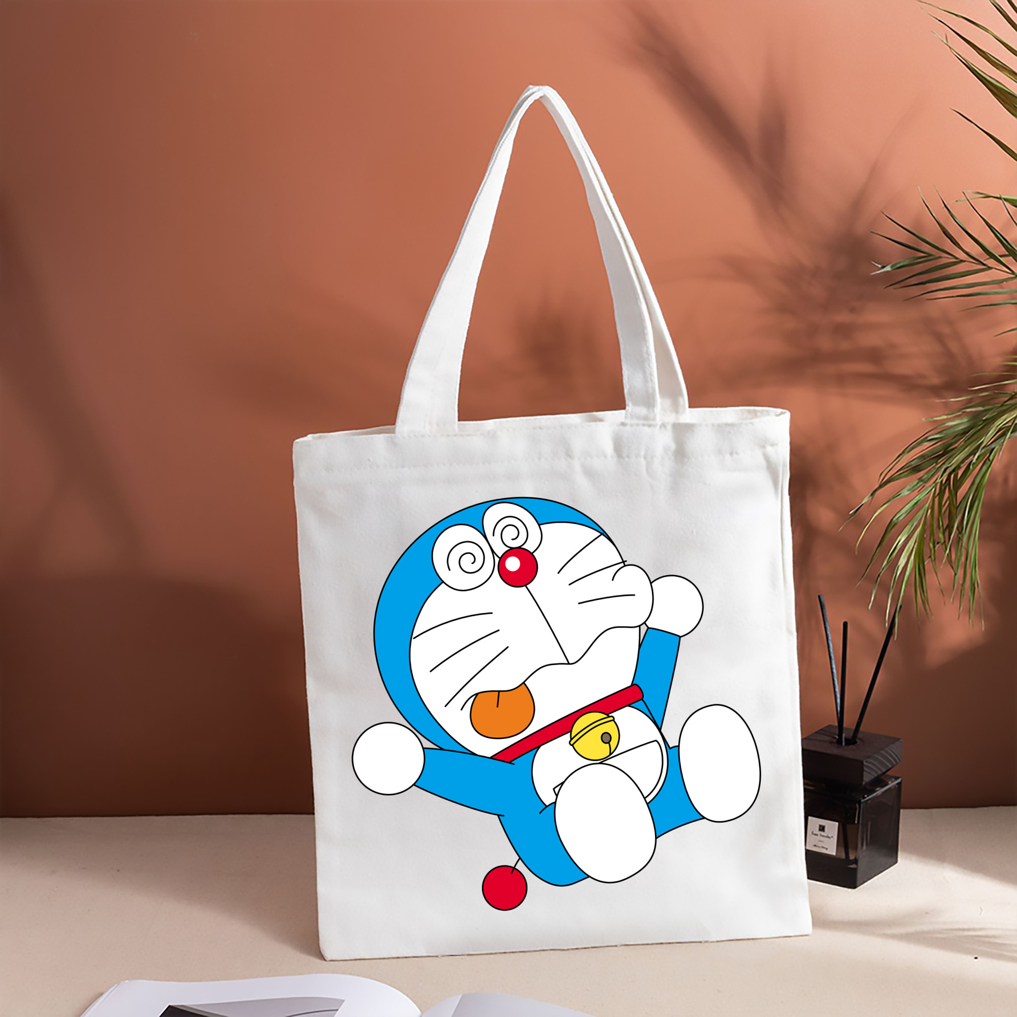 ドラえもん Doraemon 縦型キャンバス生地手提げバッグ　トートバッグ