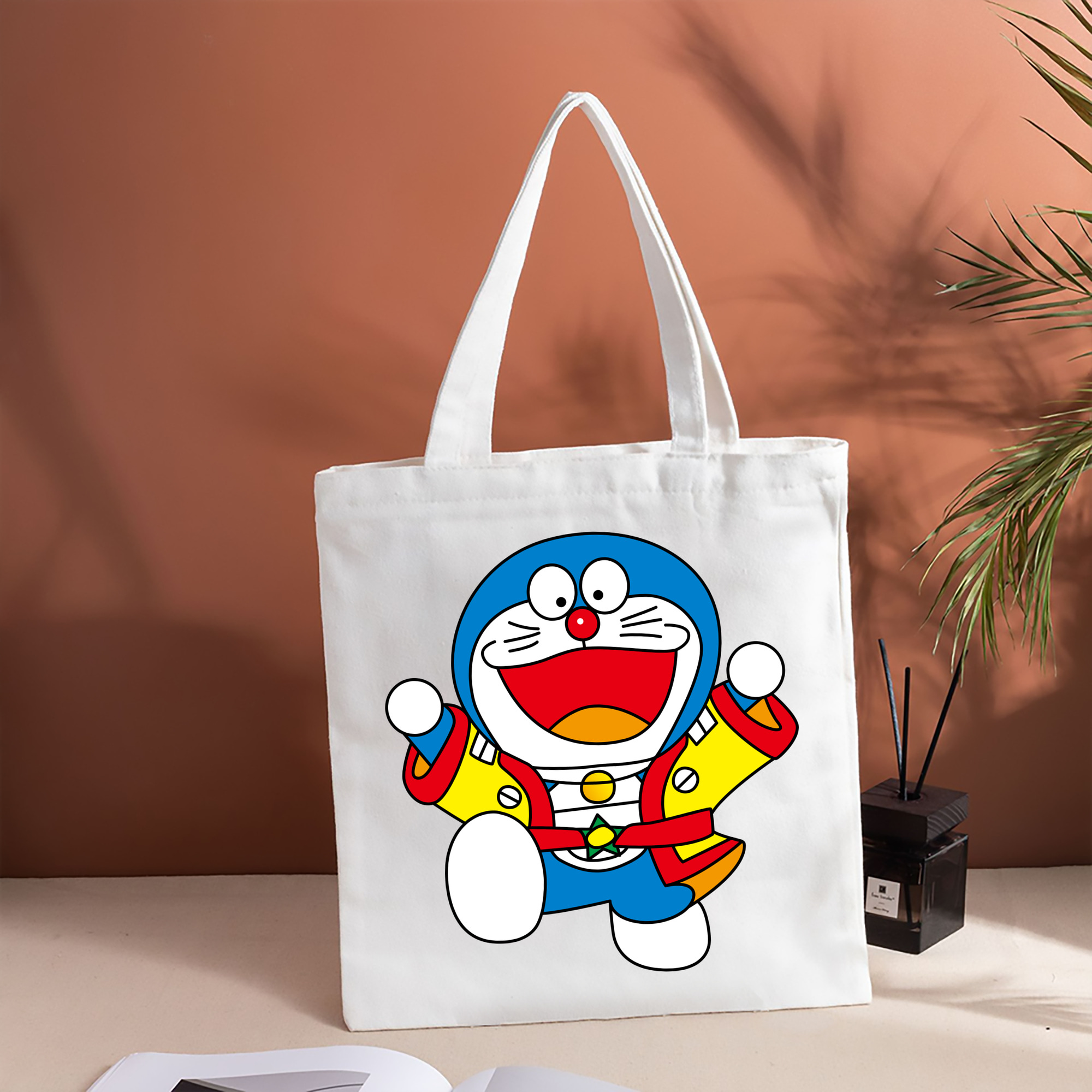 ドラえもん Doraemon 縦型キャンバス生地手提げバッグ　トートバッグ