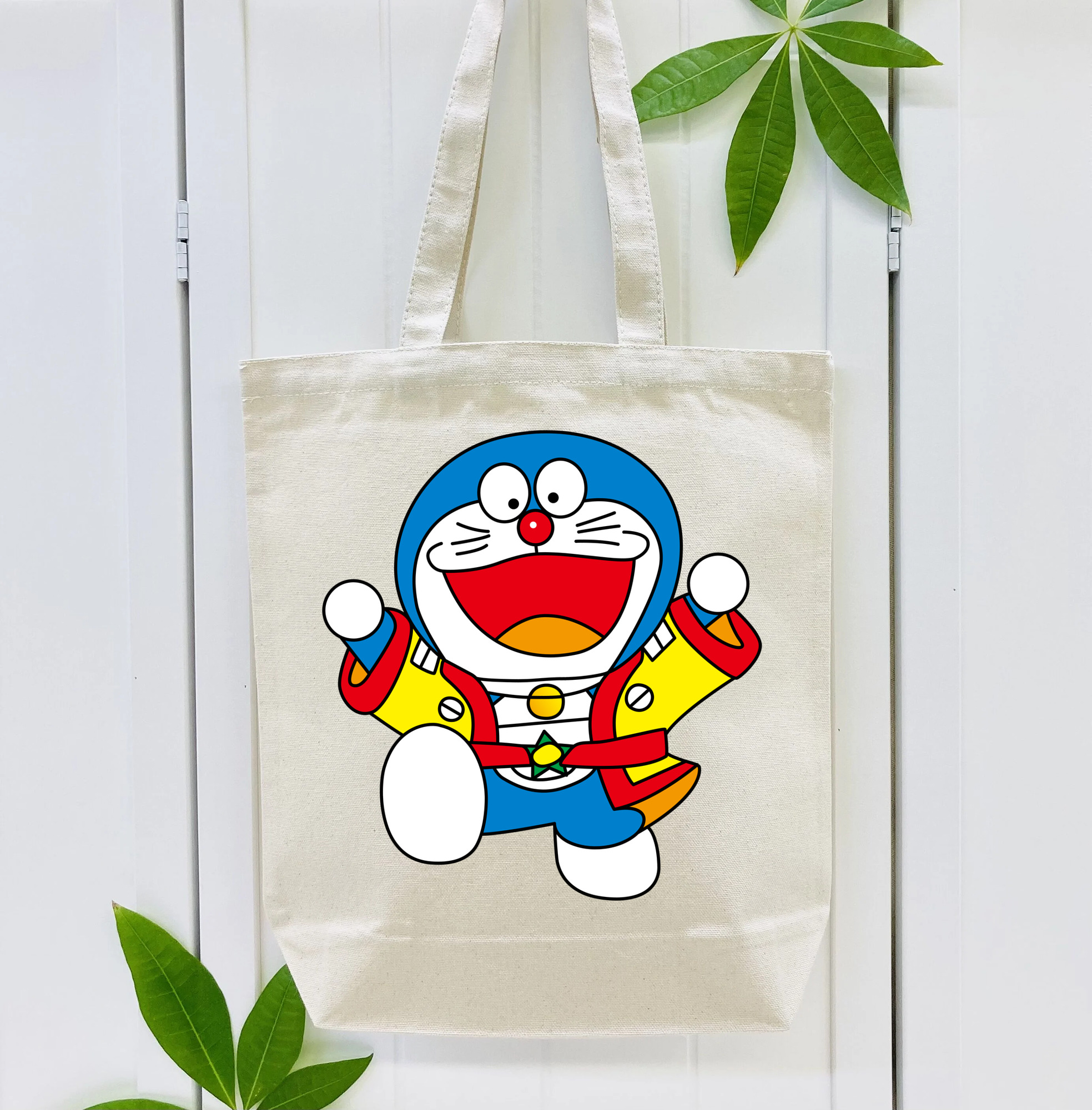 ドラえもん Doraemon 縦型キャンバス生地手提げバッグ　トートバッグ