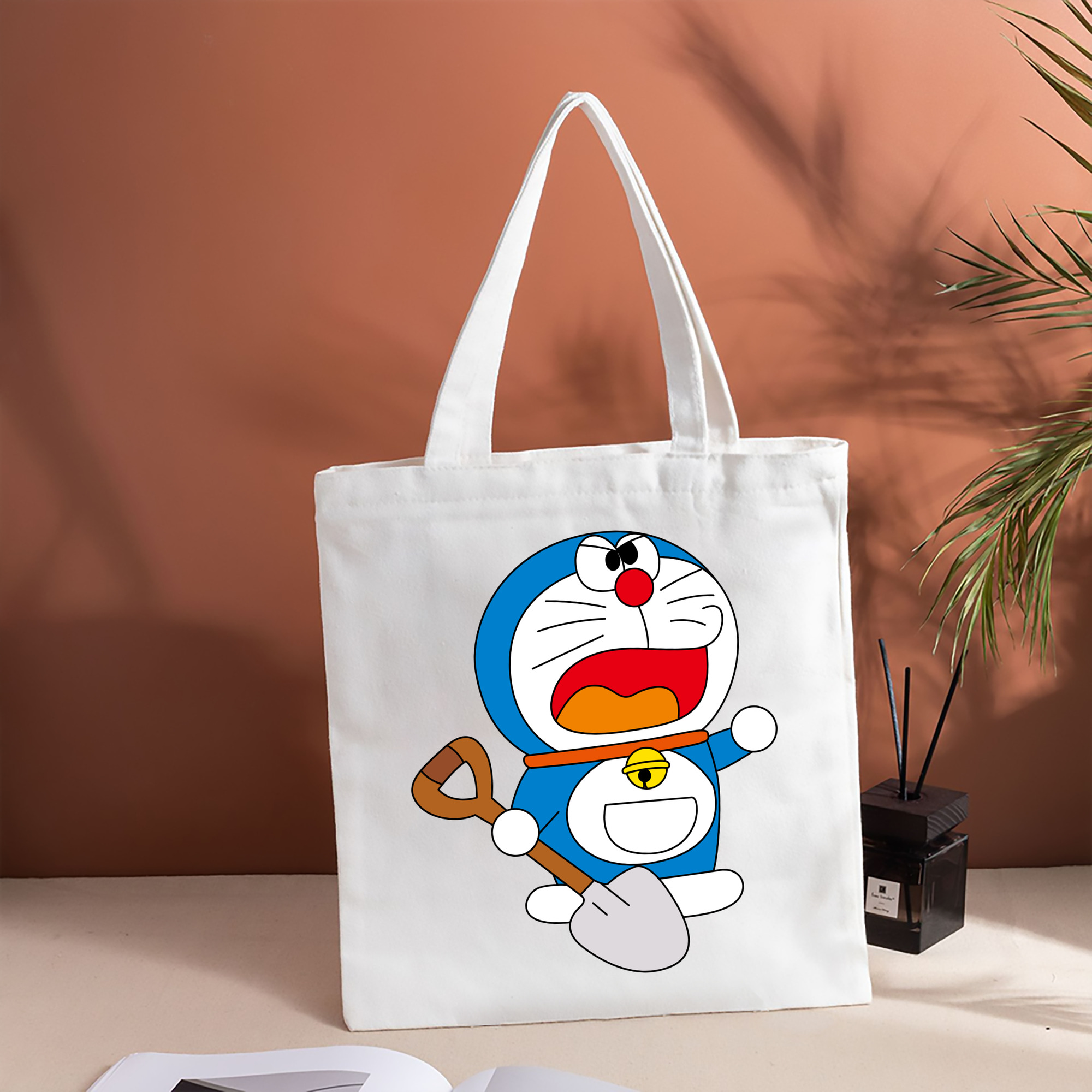 ドラえもん Doraemon 縦型キャンバス生地手提げバッグ　トートバッグ