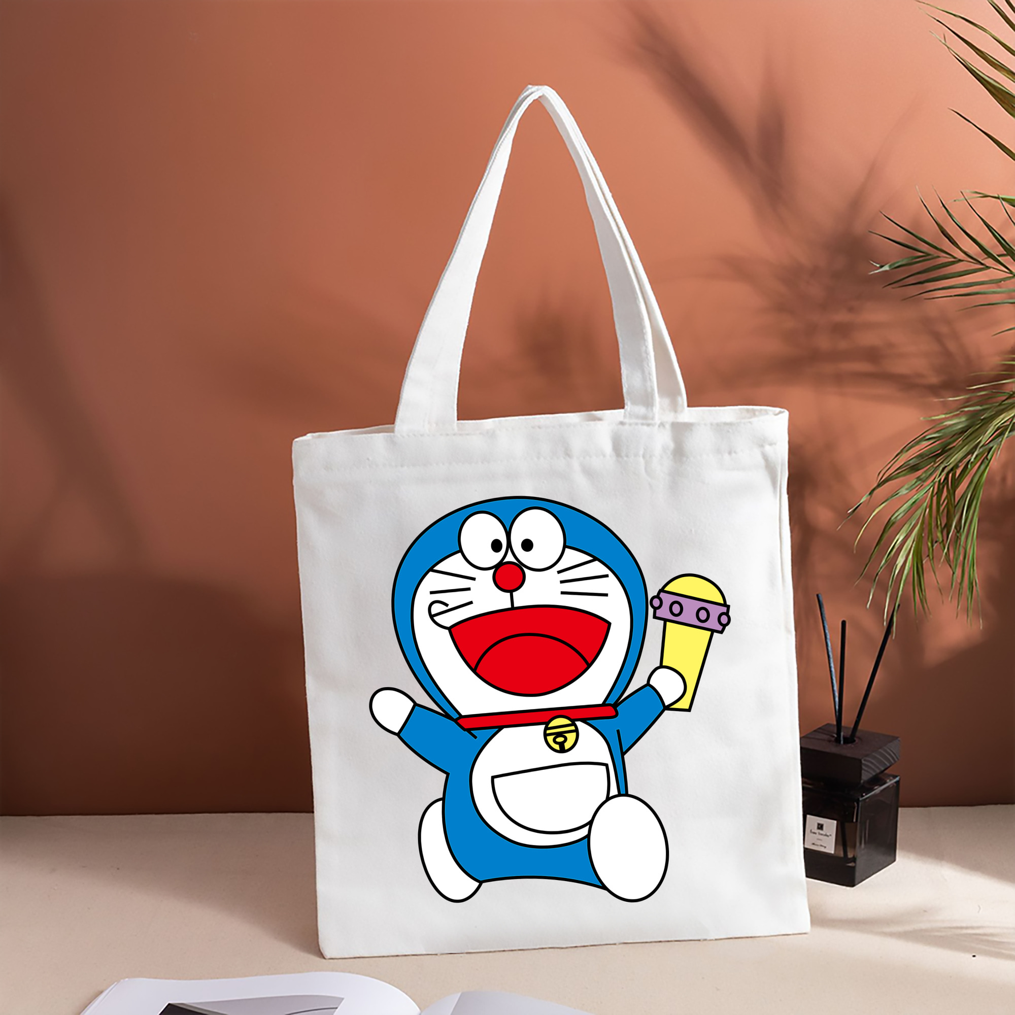 ドラえもん Doraemon 縦型キャンバス生地手提げバッグ　トートバッグ