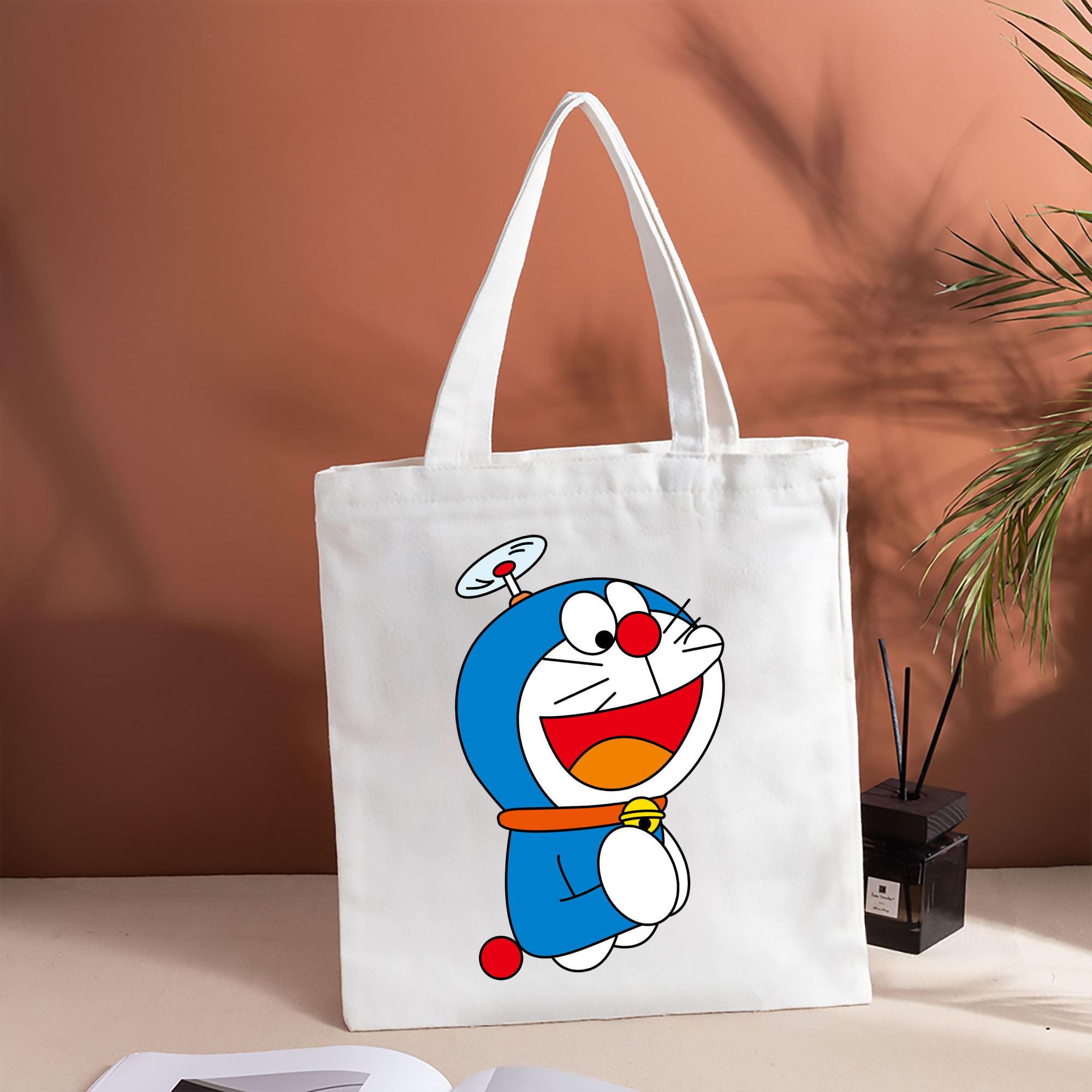 ドラえもん Doraemon 縦型キャンバス生地手提げバッグ　トートバッグ