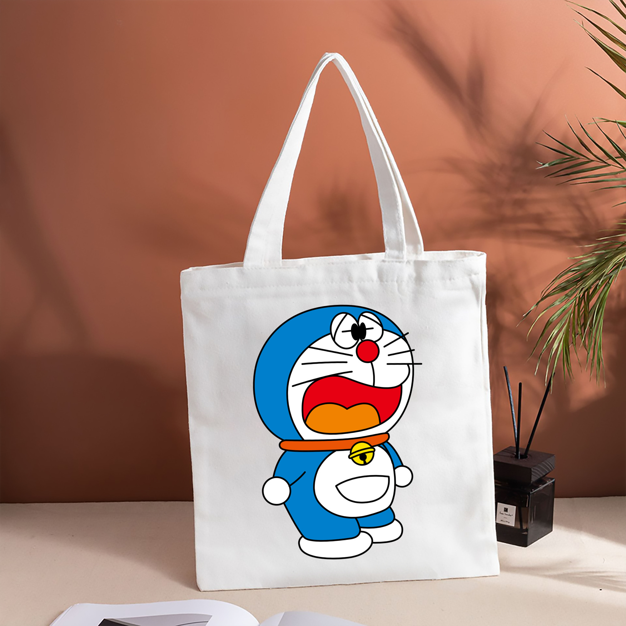 ドラえもん Doraemon 縦型キャンバス生地手提げバッグ　トートバッグ