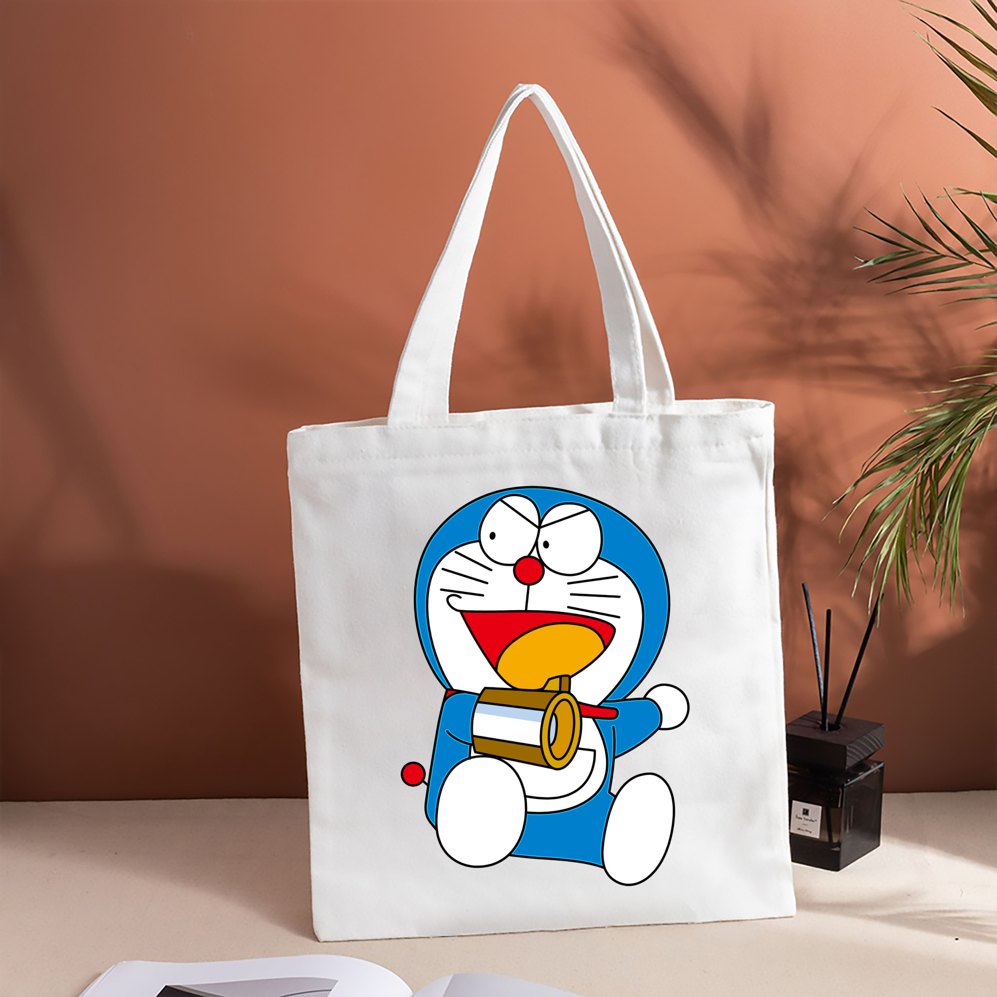 ドラえもん Doraemon 縦型キャンバス生地手提げバッグ　トートバッグ