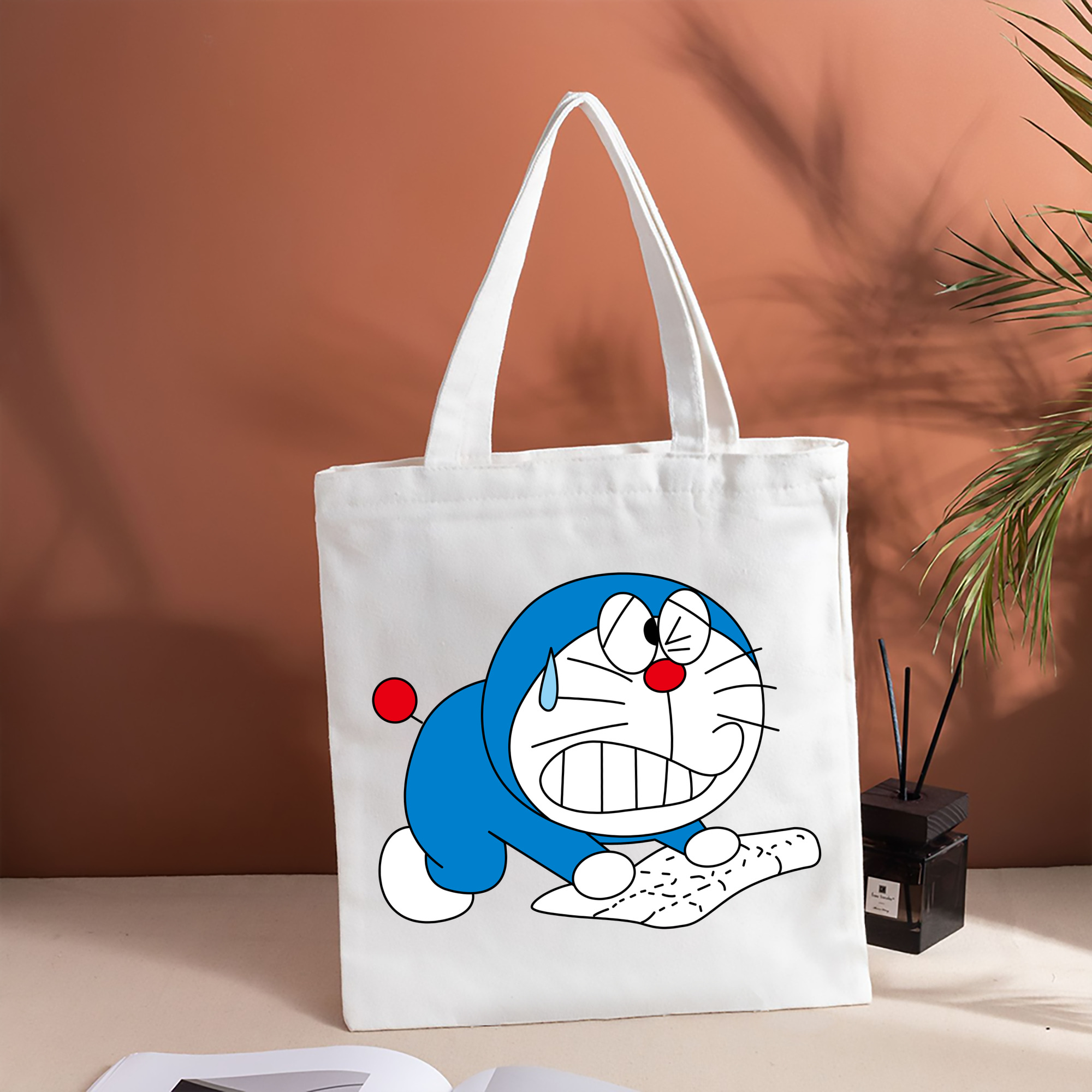 ドラえもん Doraemon 縦型キャンバス生地手提げバッグ　トートバッグ
