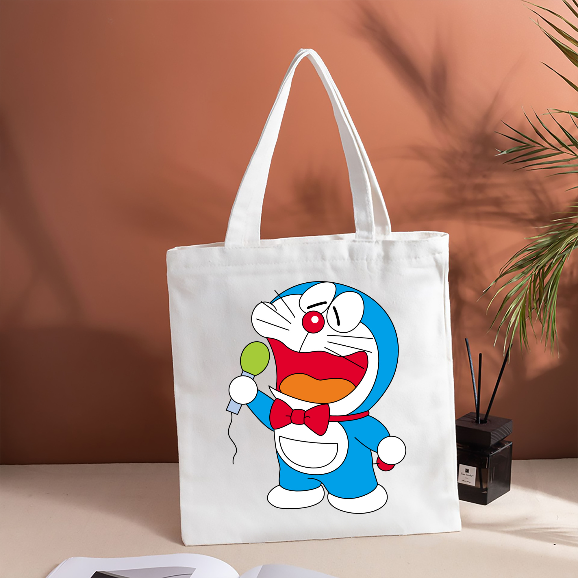 ドラえもん Doraemon 縦型キャンバス生地手提げバッグ　トートバッグ