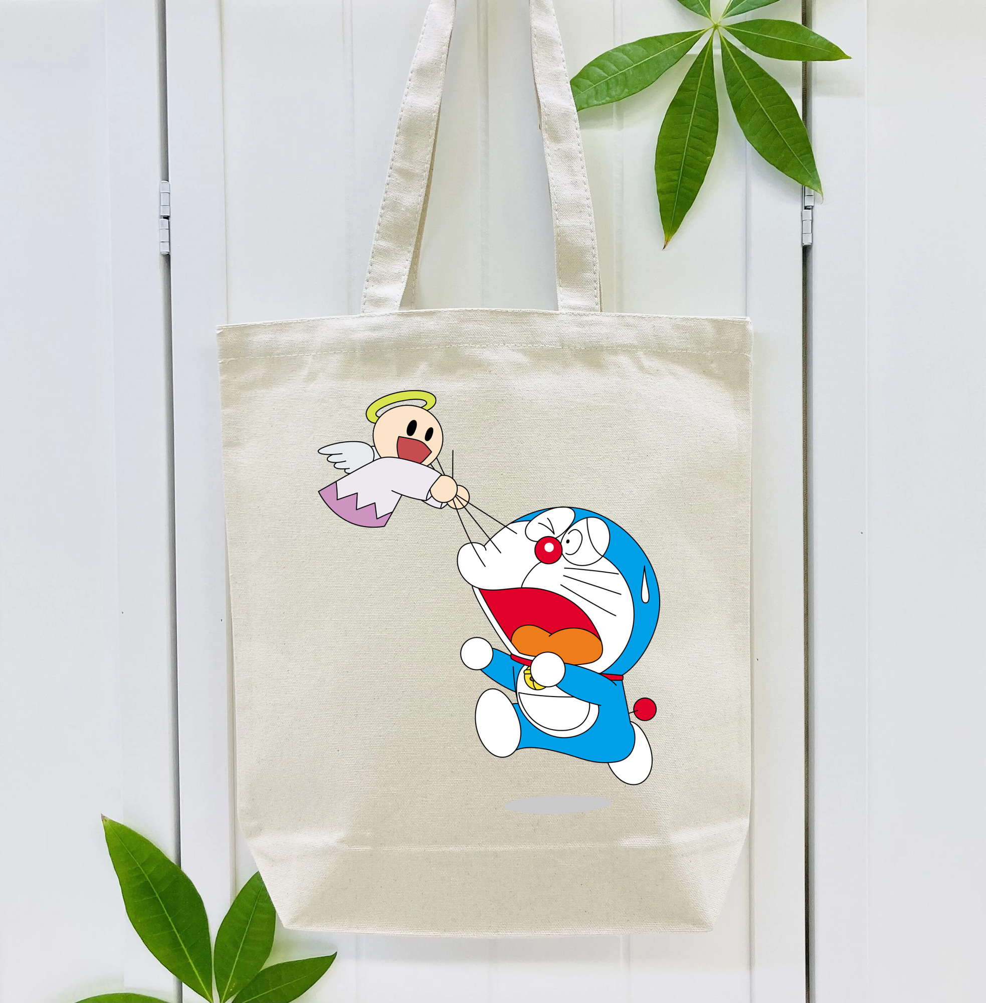 ドラえもん Doraemon 縦型キャンバス生地手提げバッグ　トートバッグ