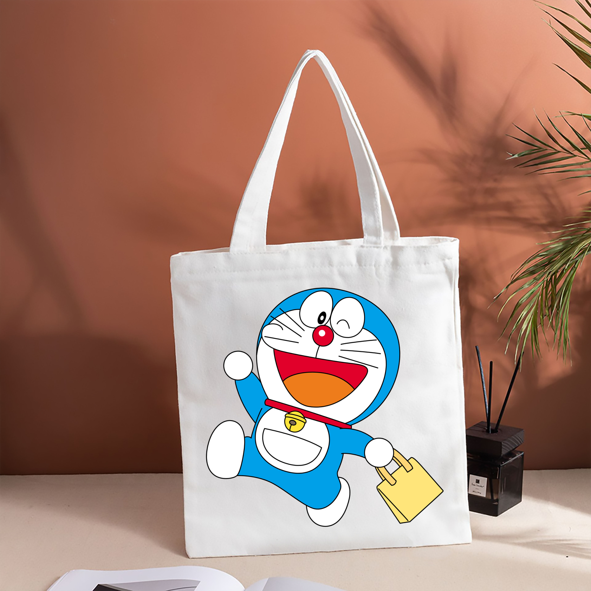 ドラえもん Doraemon 縦型キャンバス生地手提げバッグ　トートバッグ