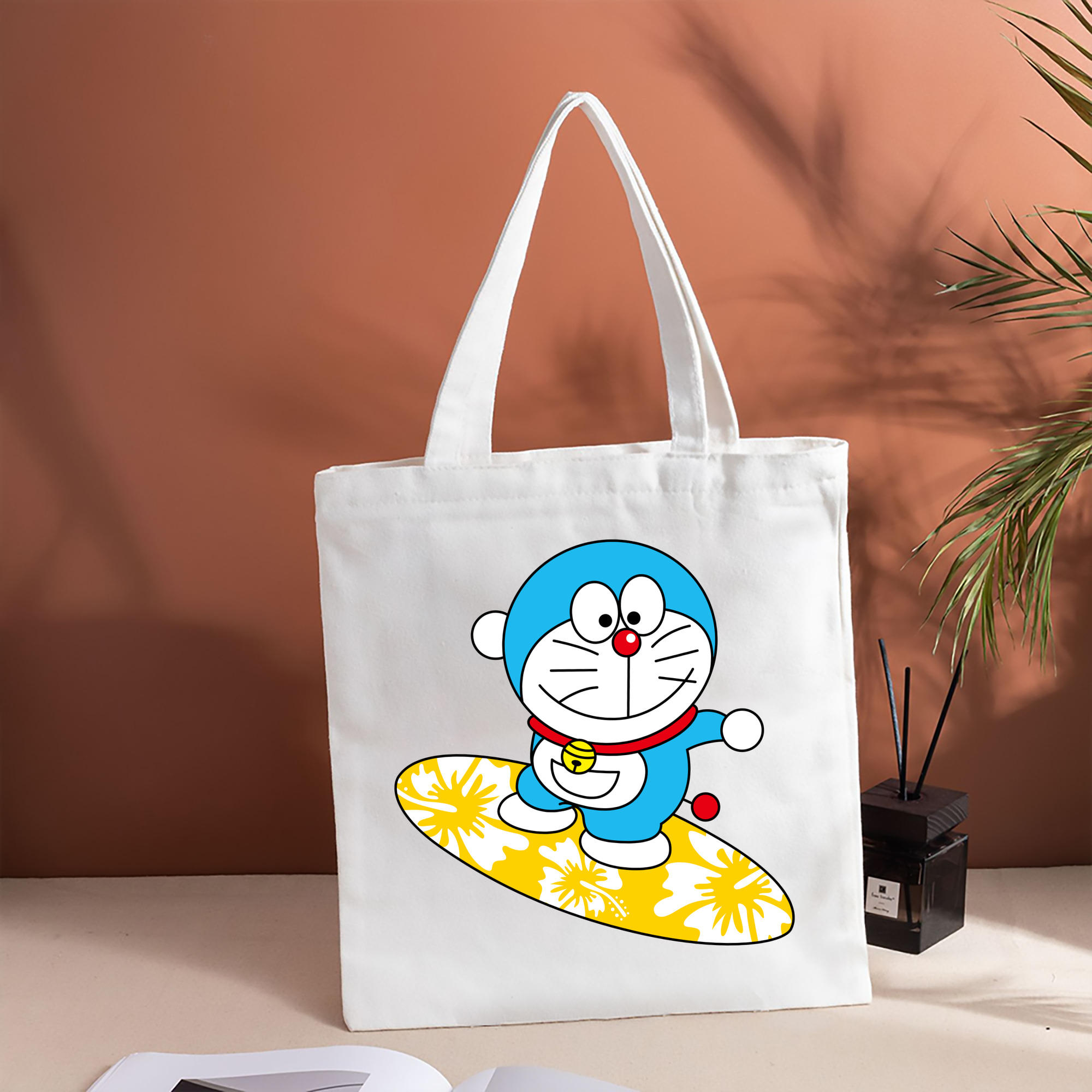 ドラえもん Doraemon 縦型キャンバス生地手提げバッグ　トートバッグ