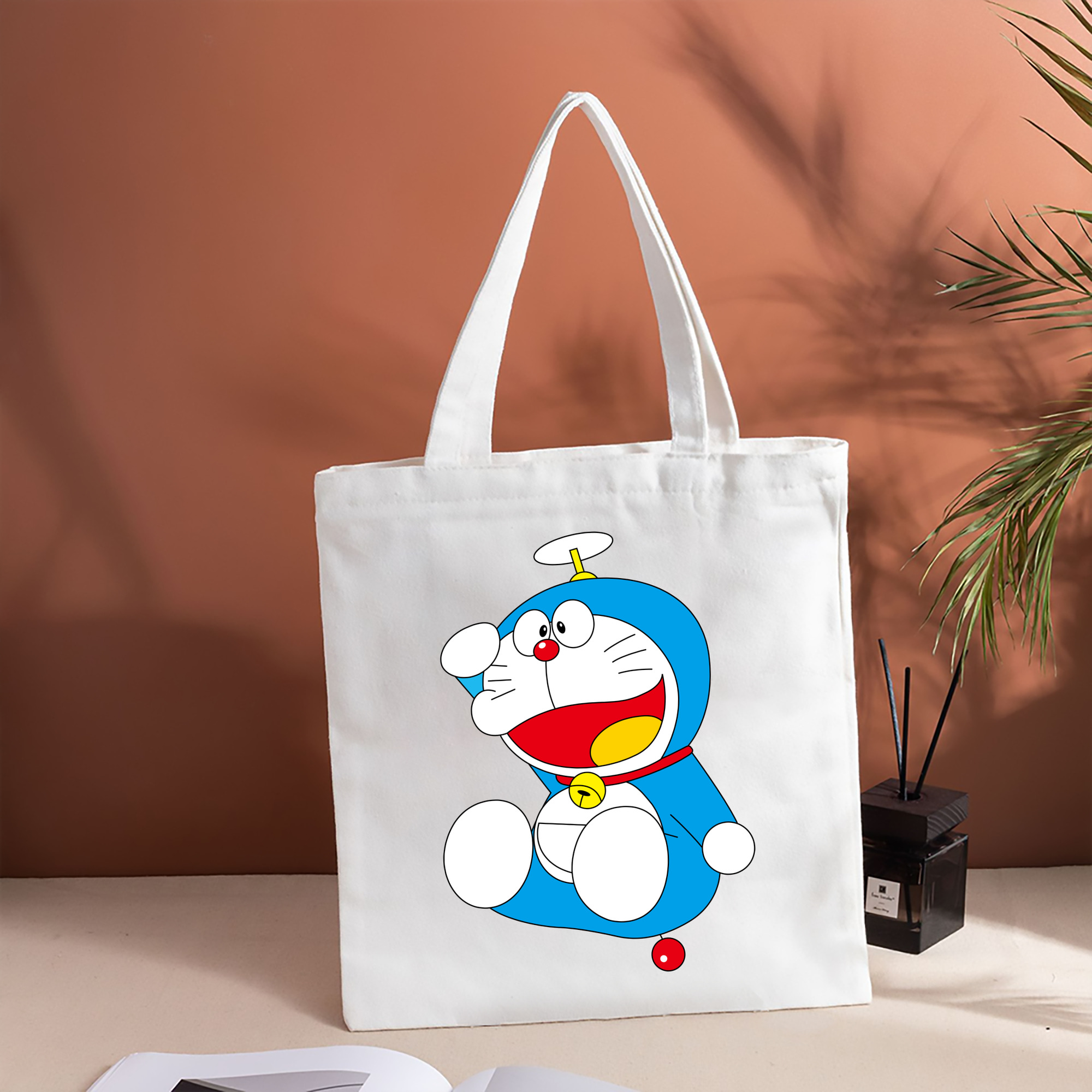 ドラえもん Doraemon 縦型キャンバス生地手提げバッグ　トートバッグ