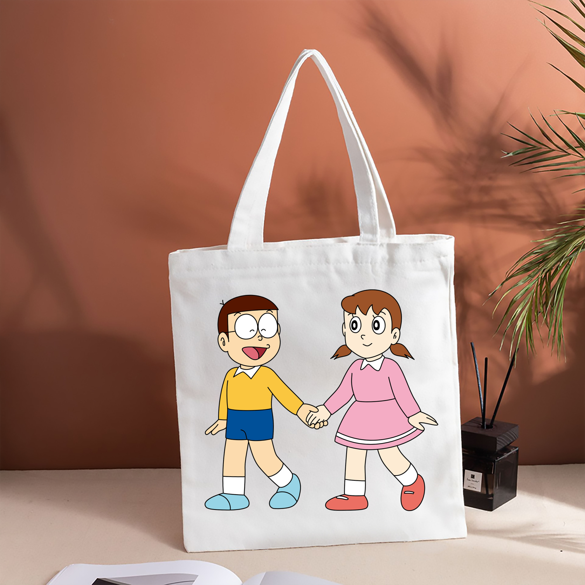 ドラえもん 野比 のび太 Doraemon Nobita Nobi 縦型キャンバス生地手提げバッグ　トートバッグ