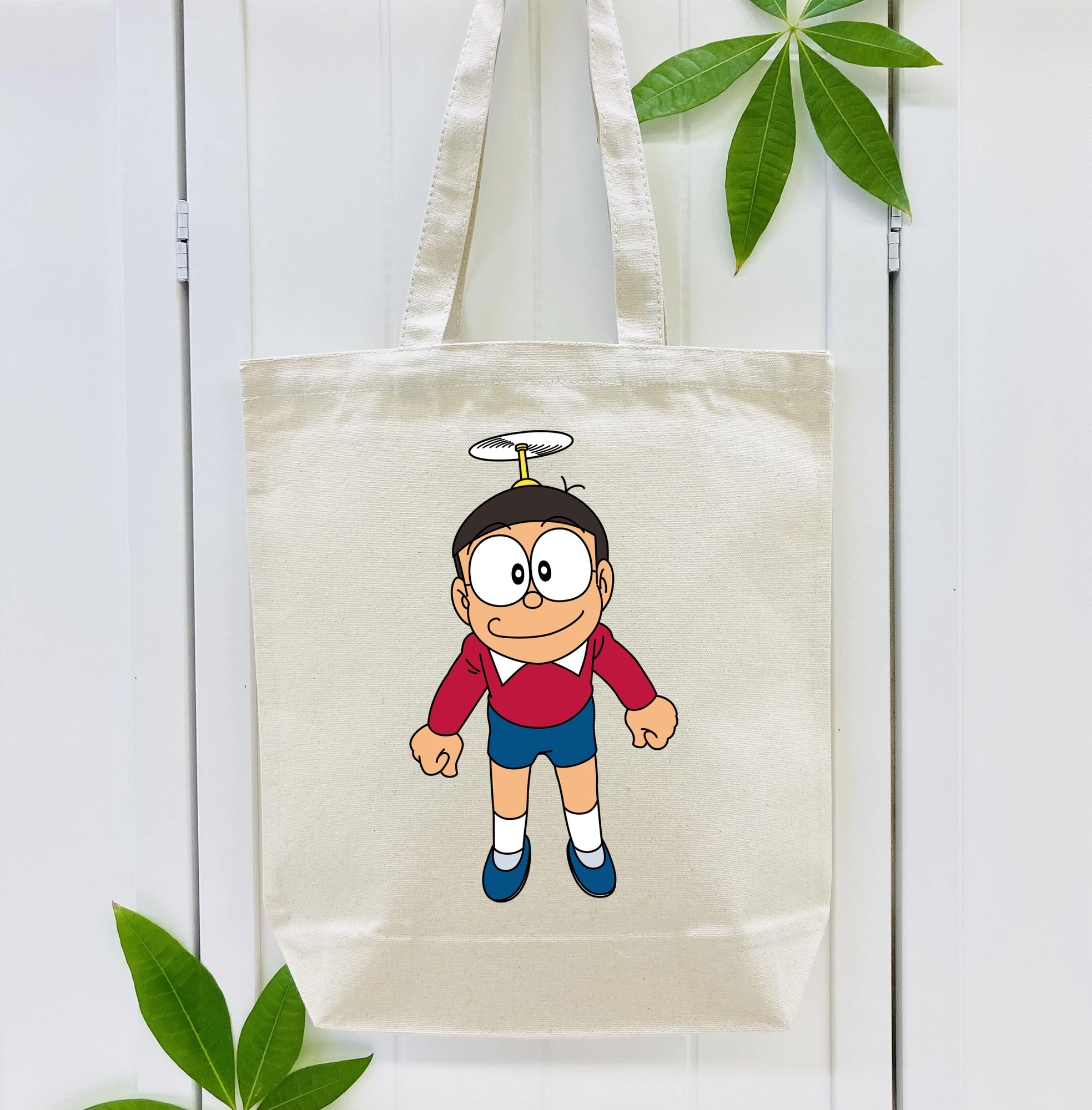 ドラえもん 野比 のび太 Doraemon Nobita Nobi 縦型キャンバス生地手提げバッグ　トートバッグ