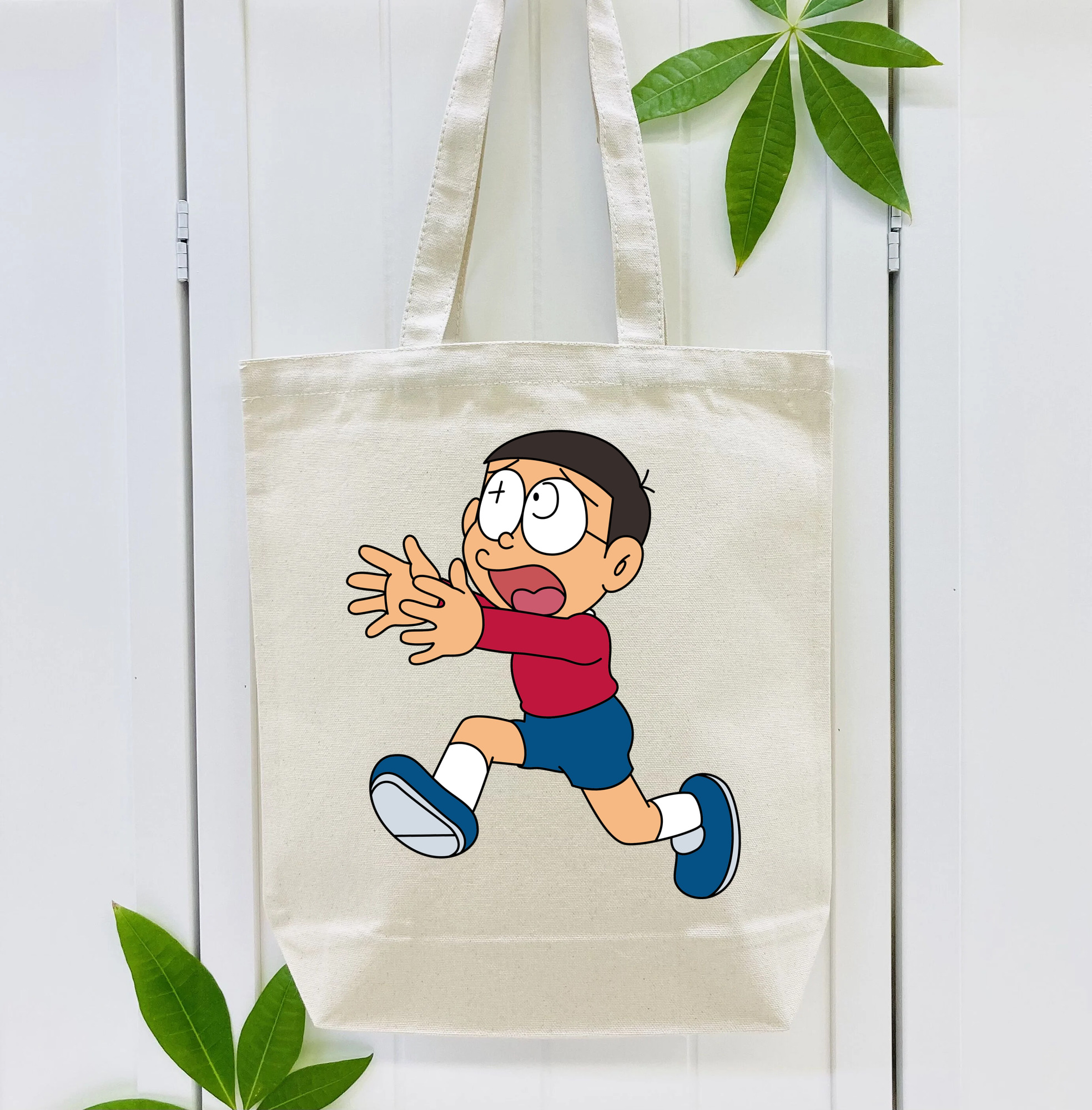 ドラえもん 野比 のび太 Doraemon Nobita Nobi 縦型キャンバス生地手提げバッグ　トートバッグ