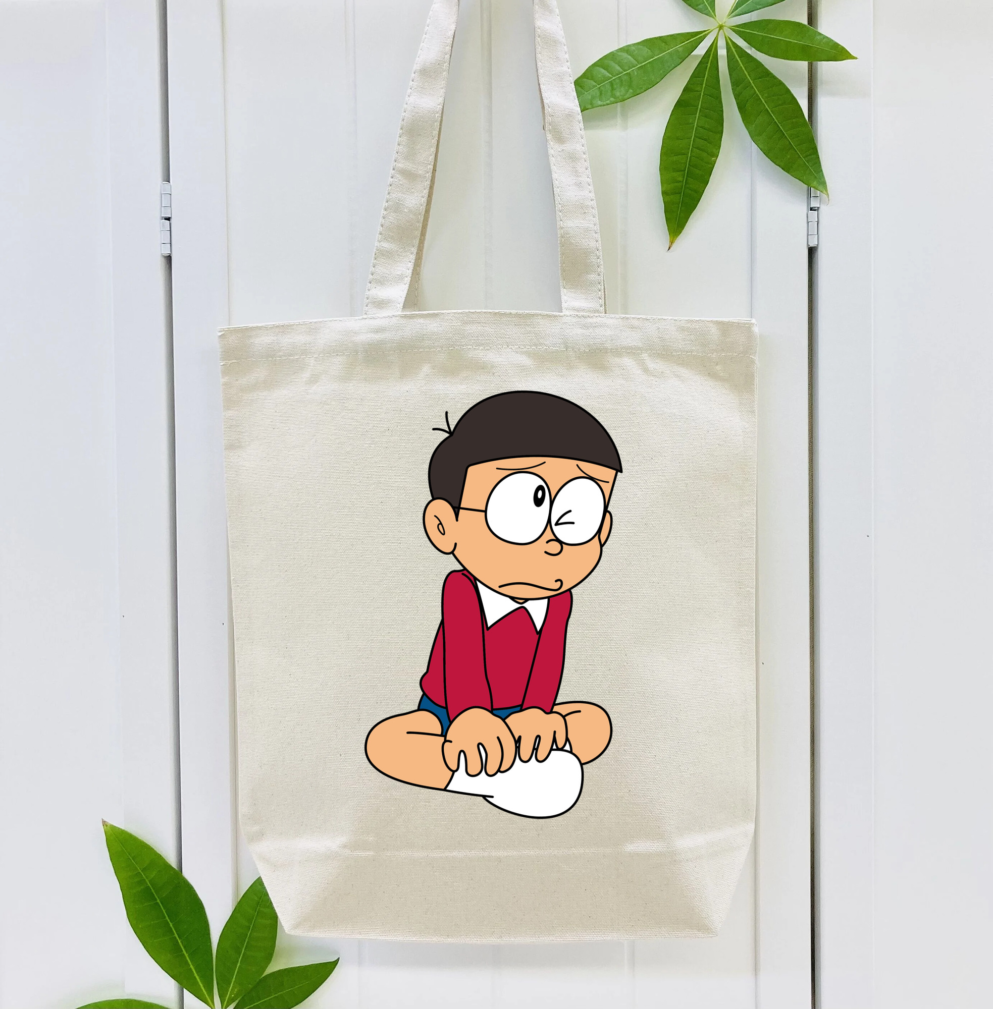 ドラえもん 野比 のび太 Doraemon Nobita Nobi 縦型キャンバス生地手提げバッグ　トートバッグ