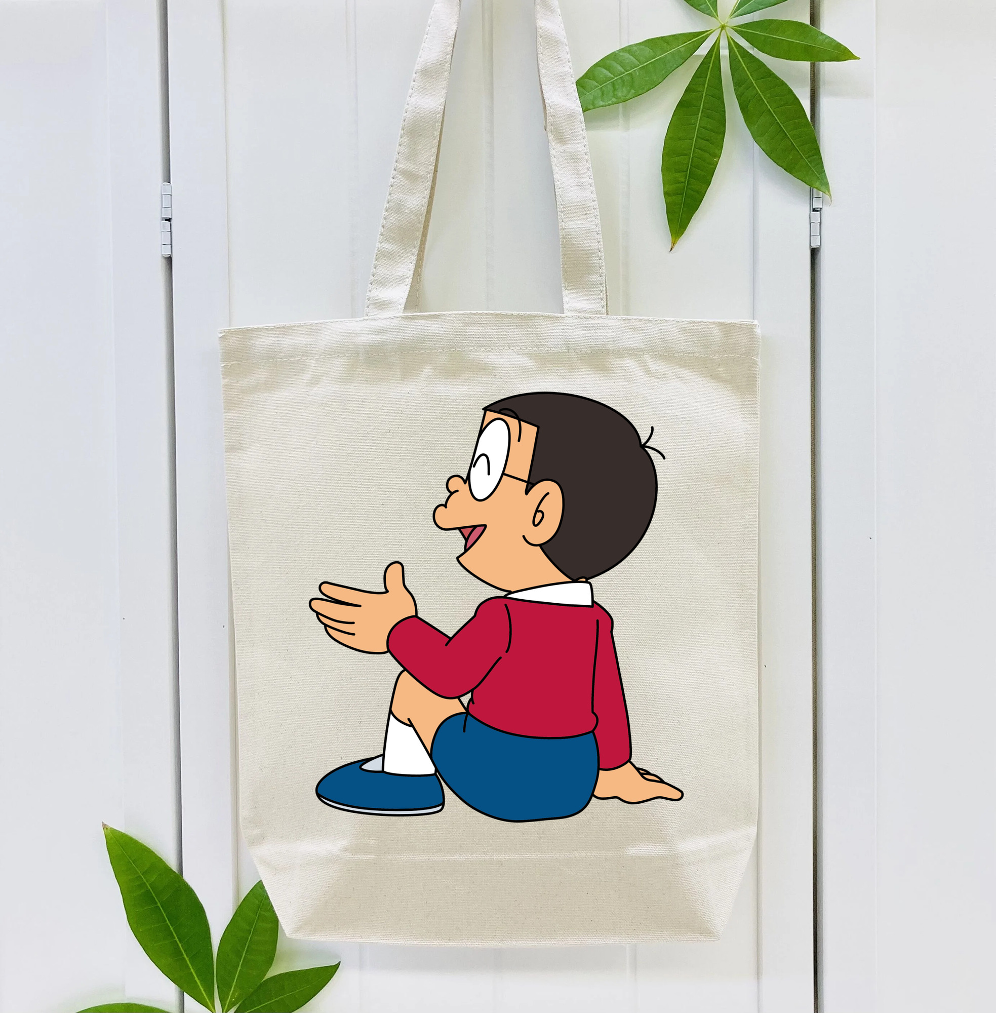 ドラえもん 野比 のび太 Doraemon Nobita Nobi 縦型キャンバス生地手提げバッグ　トートバッグ