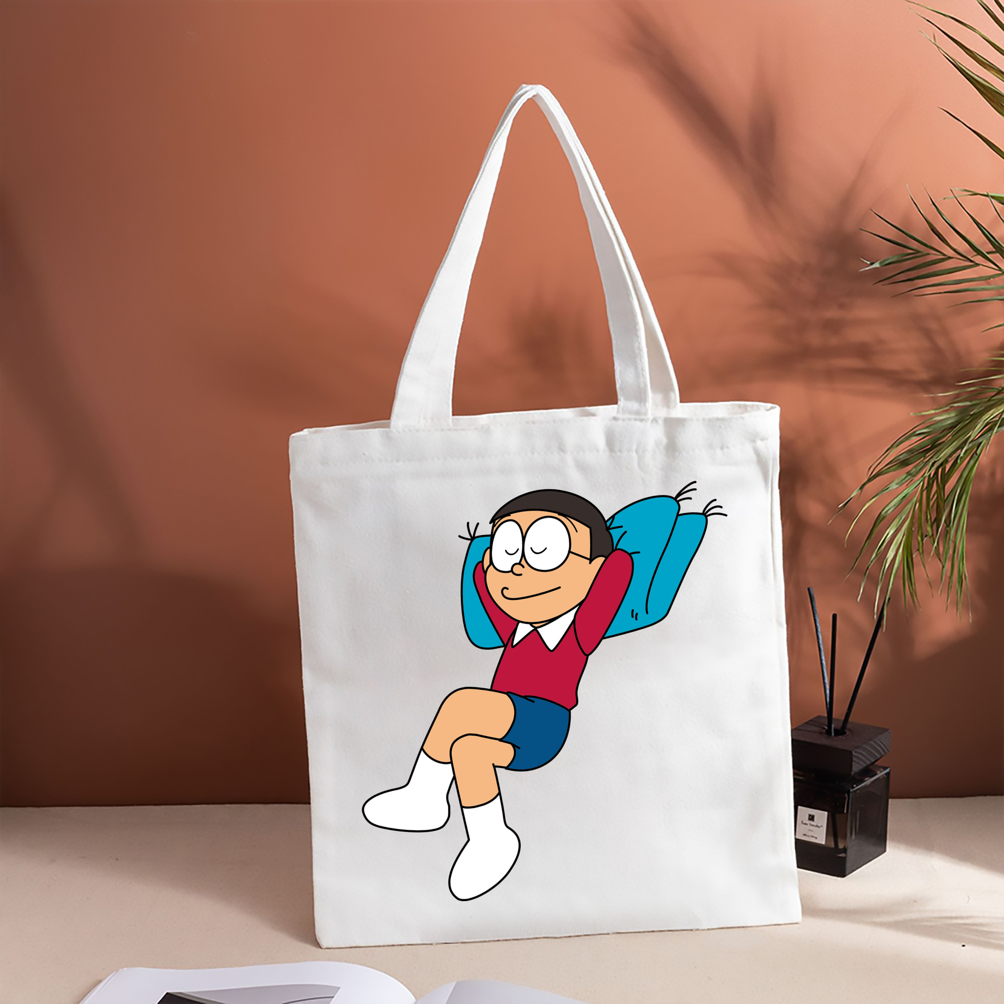 ドラえもん 野比 のび太 Doraemon Nobita Nobi 縦型キャンバス生地手提げバッグ　トートバッグ