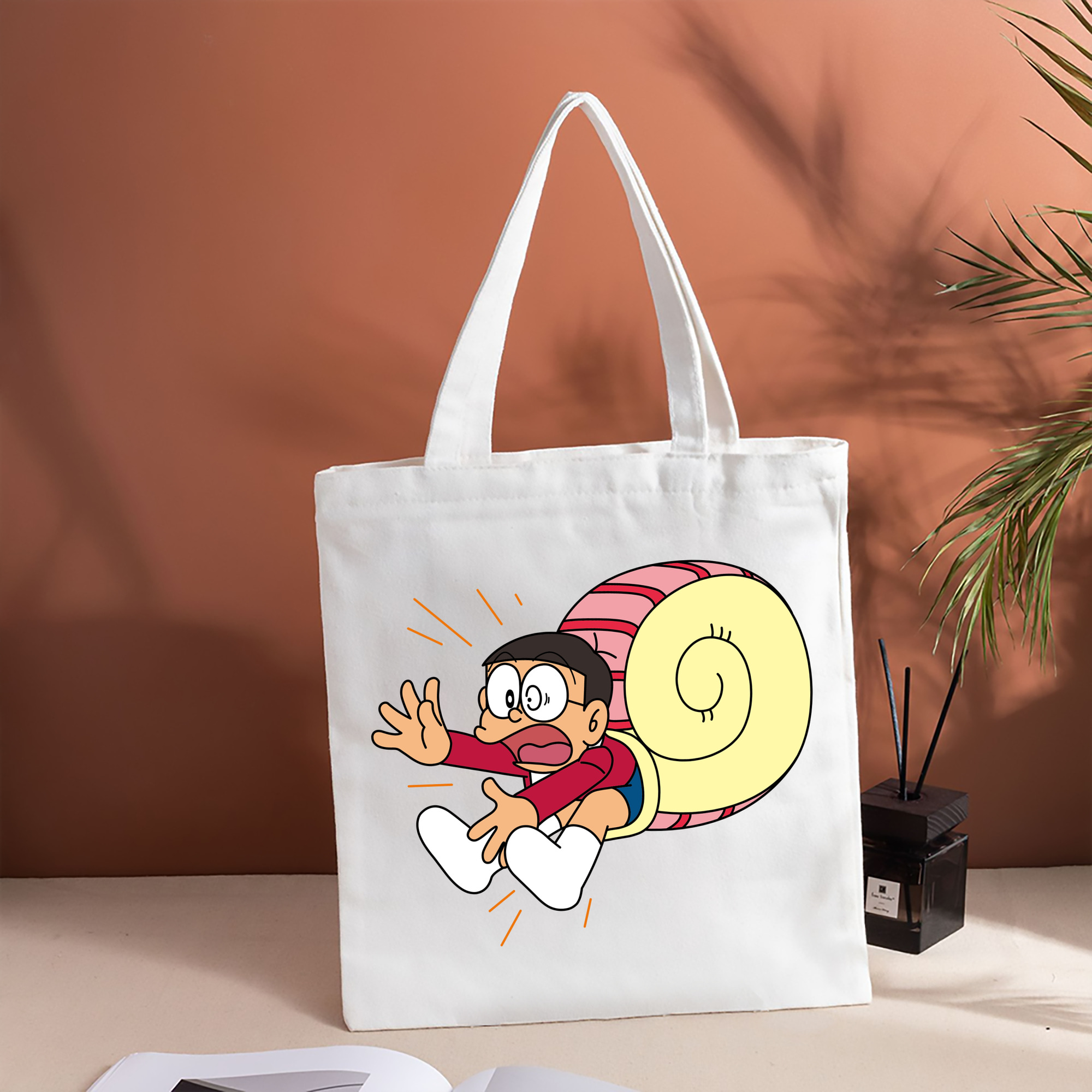 ドラえもん 野比 のび太 Doraemon Nobita Nobi 縦型キャンバス生地手提げバッグ　トートバッグ