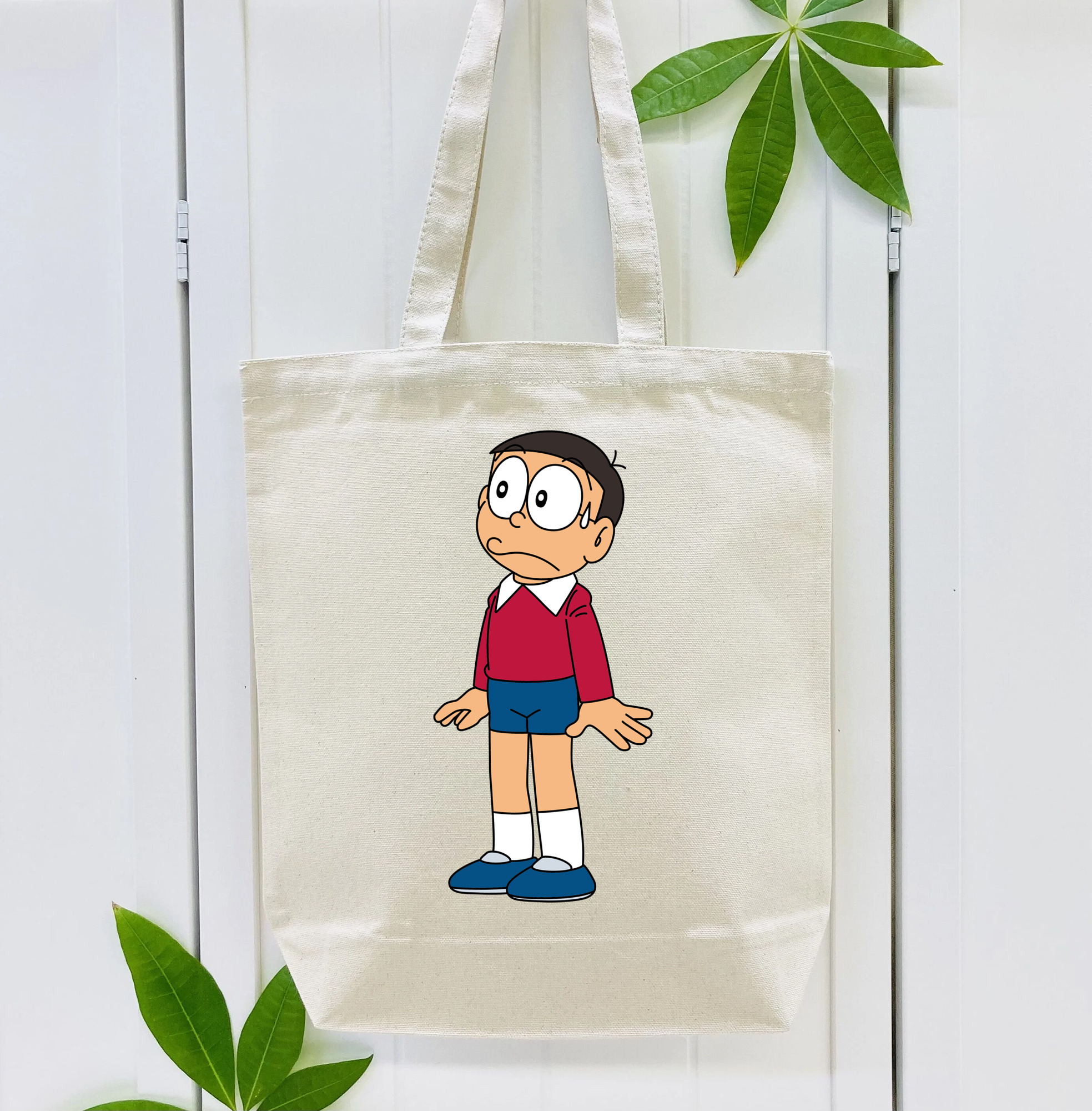 ドラえもん 野比 のび太 Doraemon Nobita Nobi 縦型キャンバス生地手提げバッグ　トートバッグ