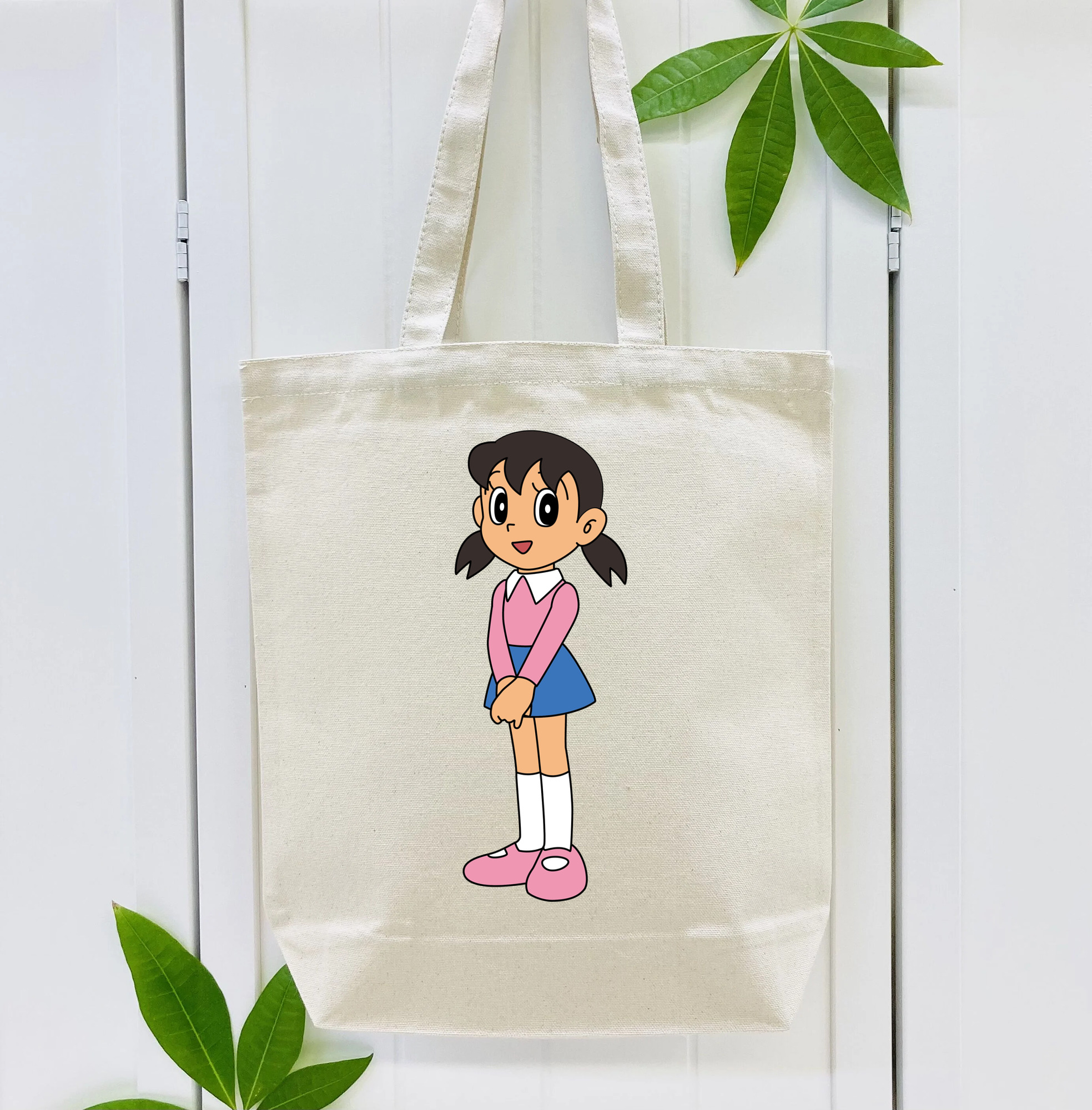 ドラえもん みなもと しずか Doraemon Shizuka Minamoto 縦型キャンバス生地手提げバッグ　トートバッグ