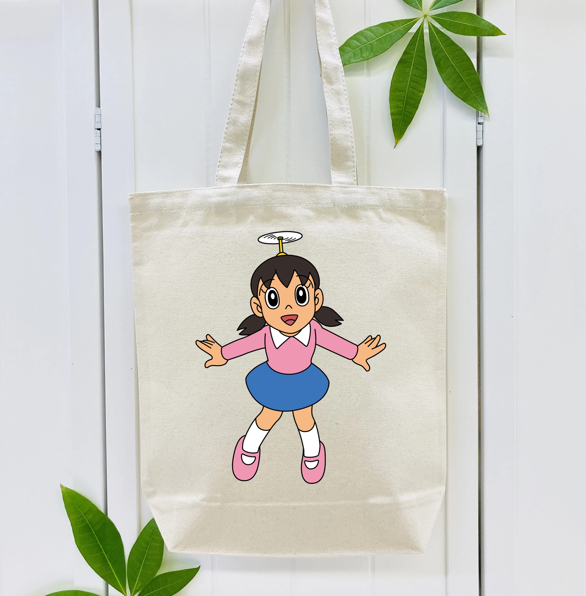 ドラえもん みなもと しずか Doraemon Shizuka Minamoto 縦型キャンバス生地手提げバッグ　トートバッグ