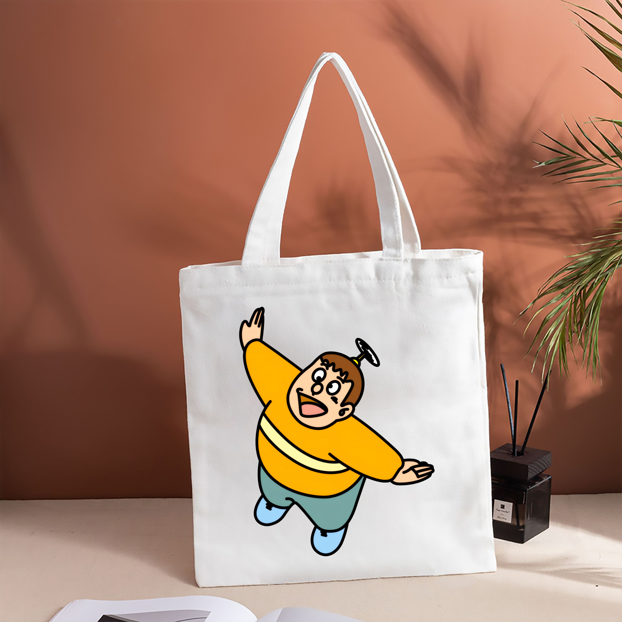 ドラえもん 剛田武 Doraemon Gouta Takeshi 縦型キャンバス生地手提げバッグ　トートバッグ