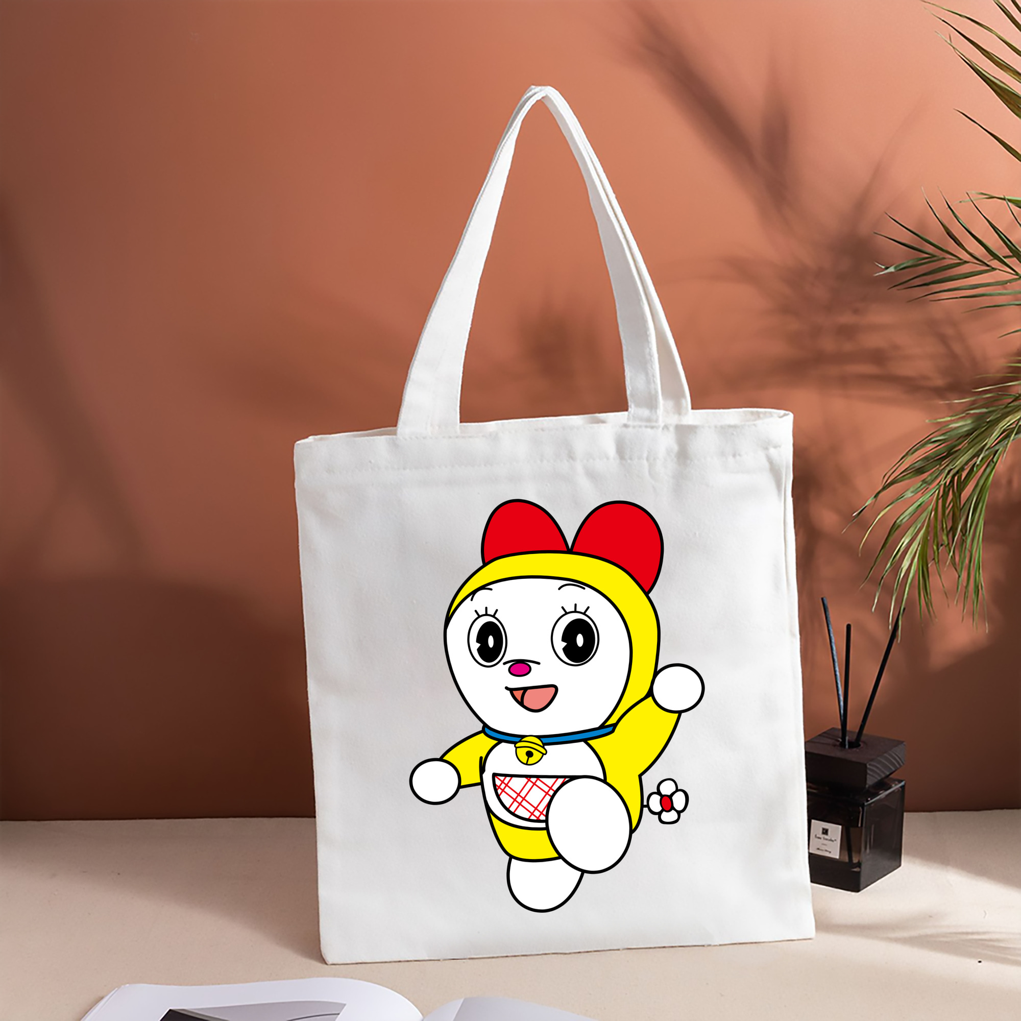 ドラえもん ドラミ Doraemon Dorami 縦型キャンバス生地手提げバッグ　トートバッグ