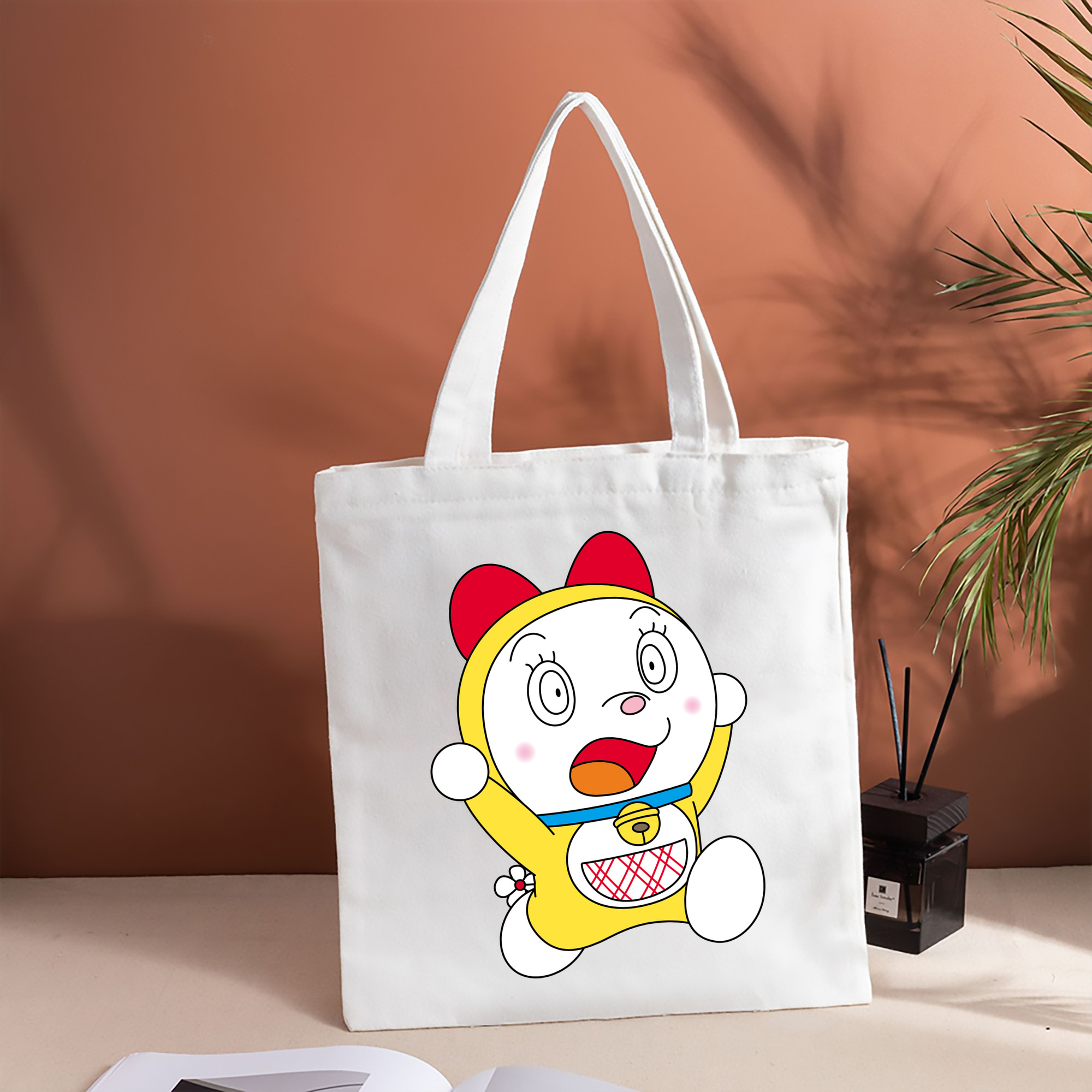 ドラえもん ドラミ Doraemon Dorami 縦型キャンバス生地手提げバッグ　トートバッグ