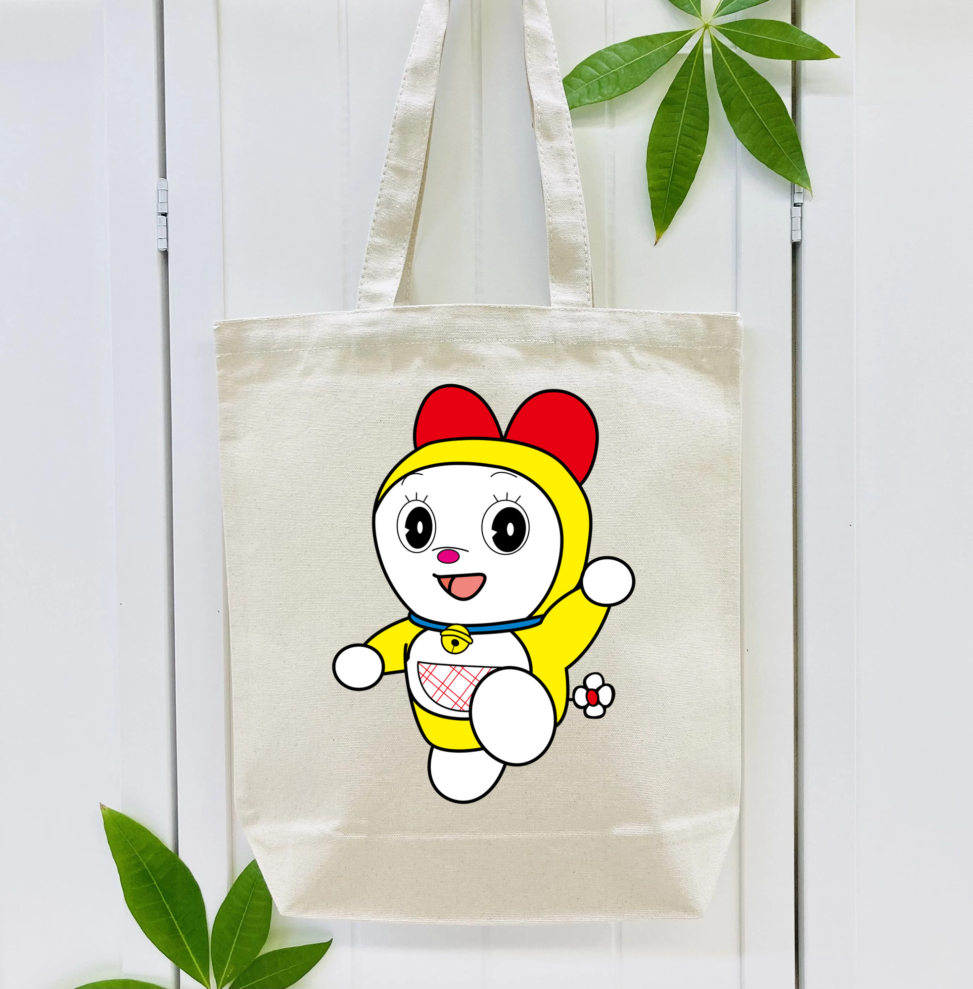 ドラえもん ドラミ Doraemon Dorami 縦型キャンバス生地手提げバッグ　トートバッグ