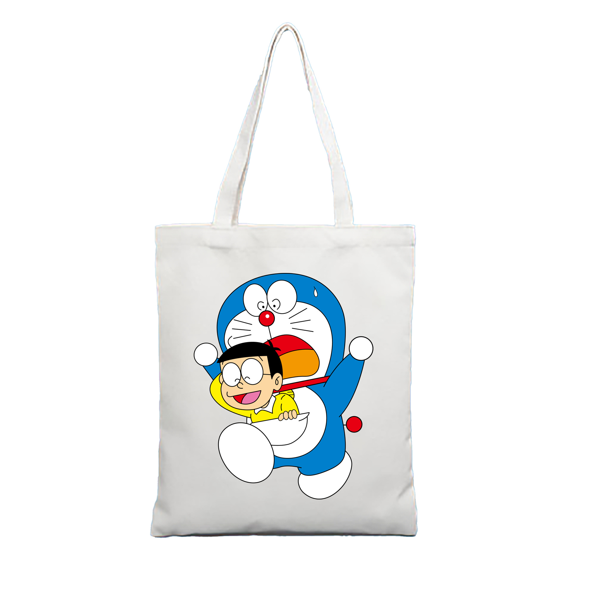 （画像用） ドラえもん Doraemon 縦型キャンバス生地手提げバッグ　トートバッグ