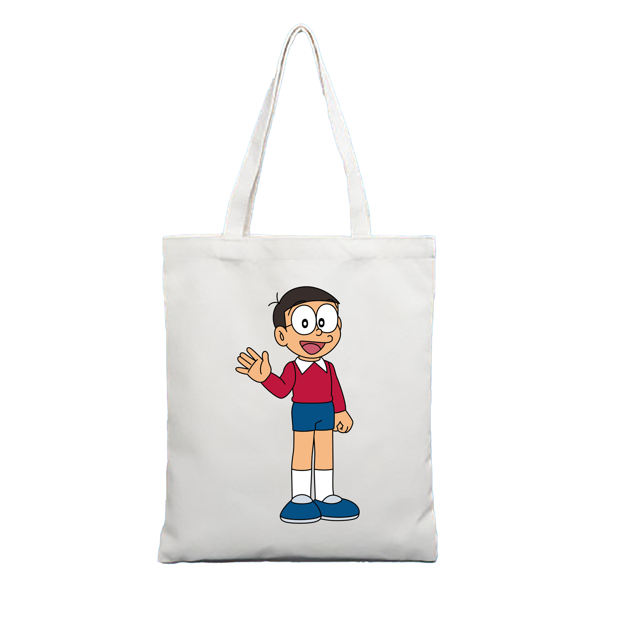 （画像用） ドラえもん 野比 のび太 Doraemon Nobita Nobi 縦型キャンバス生地手提げバッグ　トートバッグ