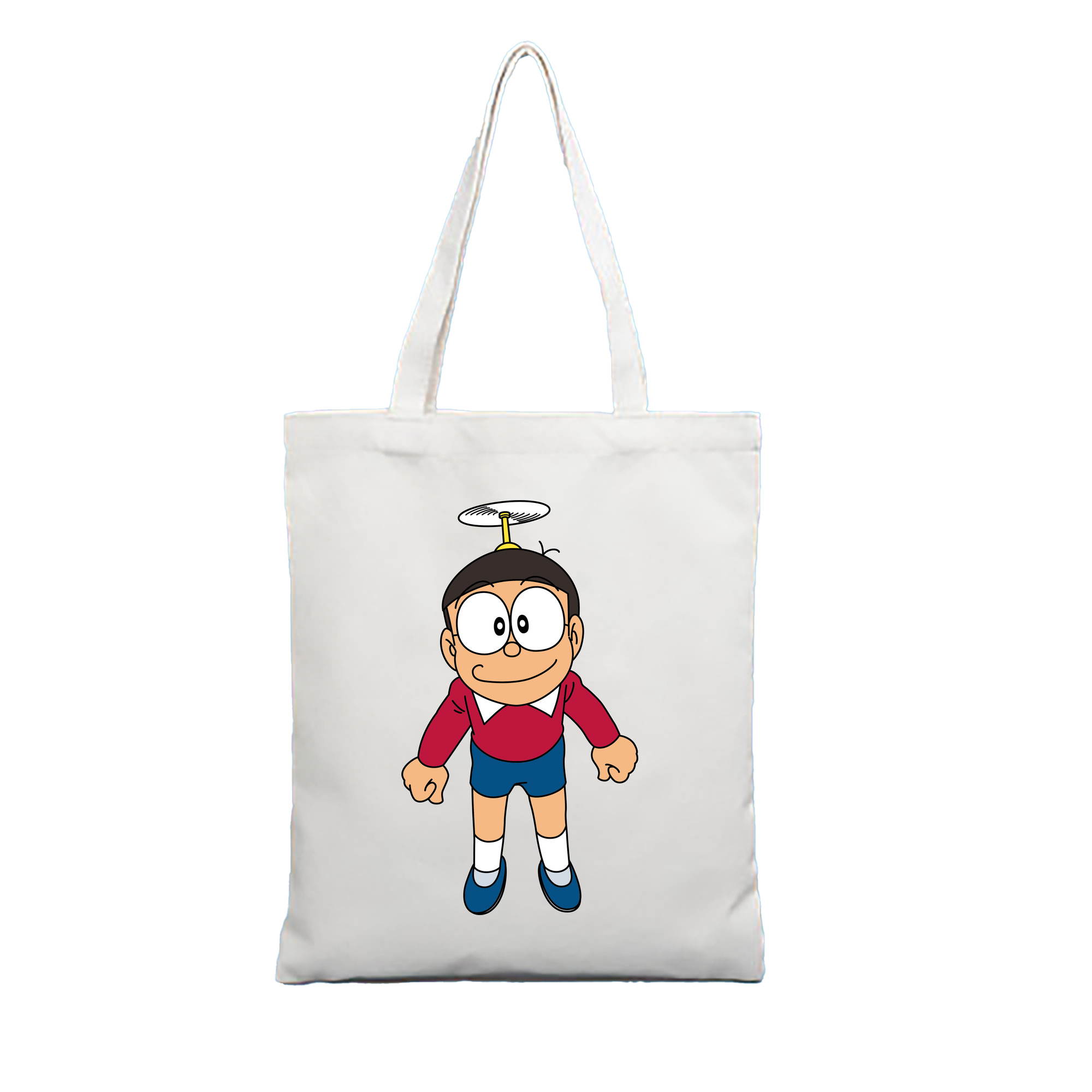 （画像用） ドラえもん 野比 のび太 Doraemon Nobita Nobi 縦型キャンバス生地手提げバッグ　トートバッグ
