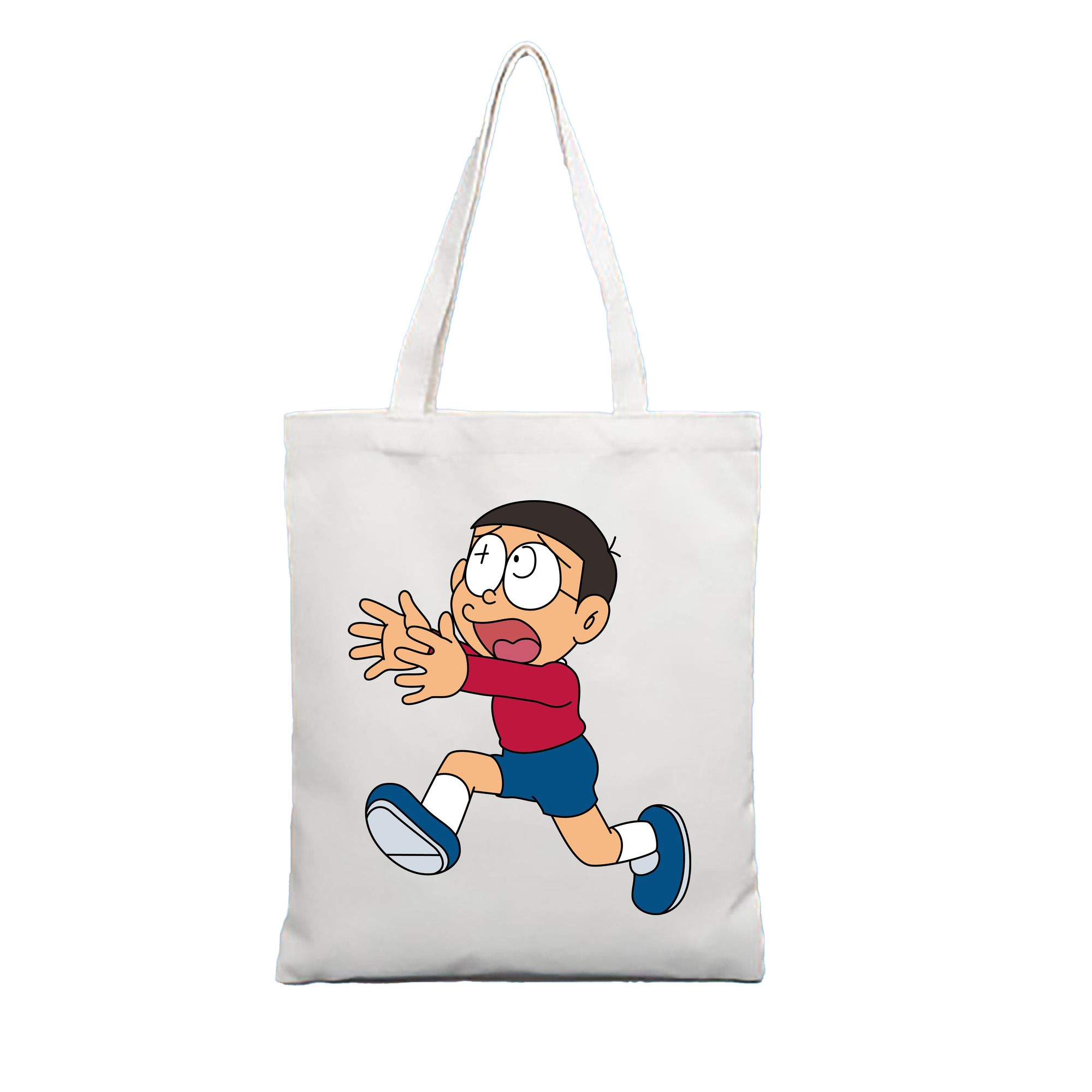（画像用） ドラえもん 野比 のび太 Doraemon Nobita Nobi 縦型キャンバス生地手提げバッグ　トートバッグ