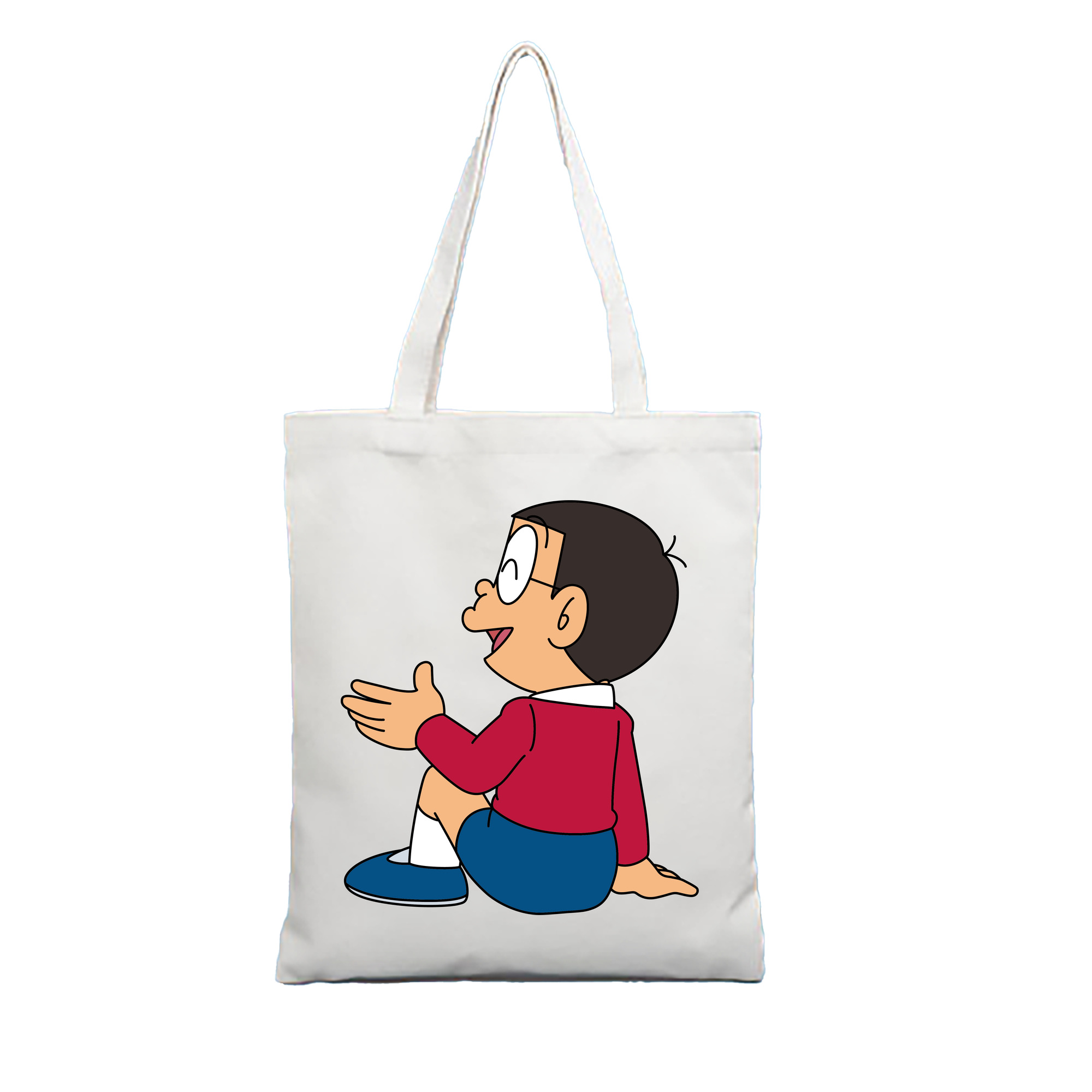 （画像用） ドラえもん 野比 のび太 Doraemon Nobita Nobi 縦型キャンバス生地手提げバッグ　トートバッグ