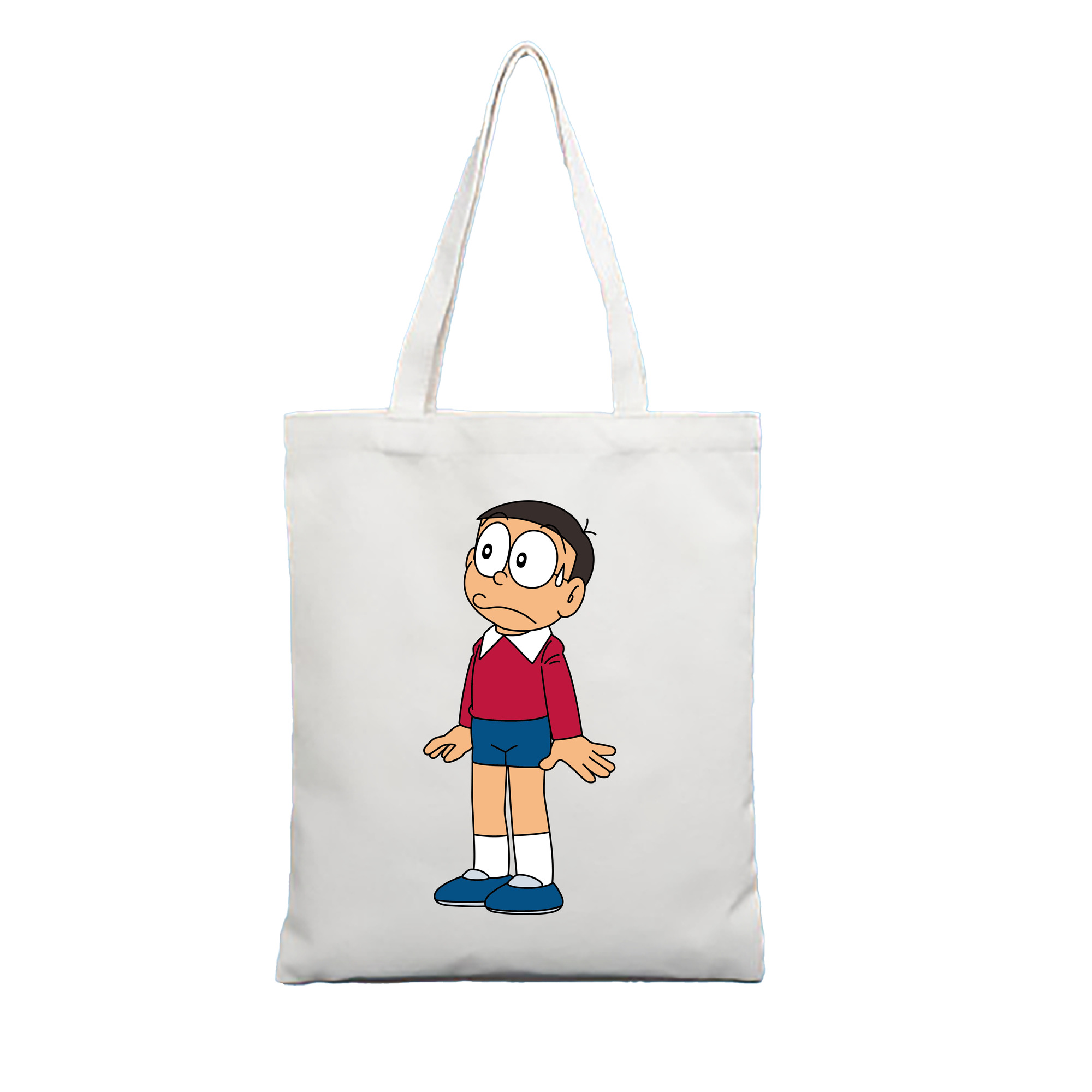 （画像用） ドラえもん 野比 のび太 Doraemon Nobita Nobi 縦型キャンバス生地手提げバッグ　トートバッグ