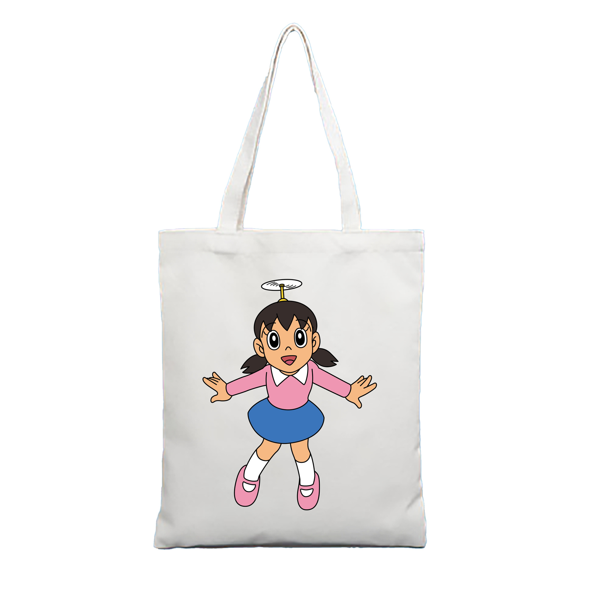 （画像用） ドラえもん みなもと しずか Doraemon Shizuka Minamoto 縦型キャンバス生地手提げバッグ　トートバッグ