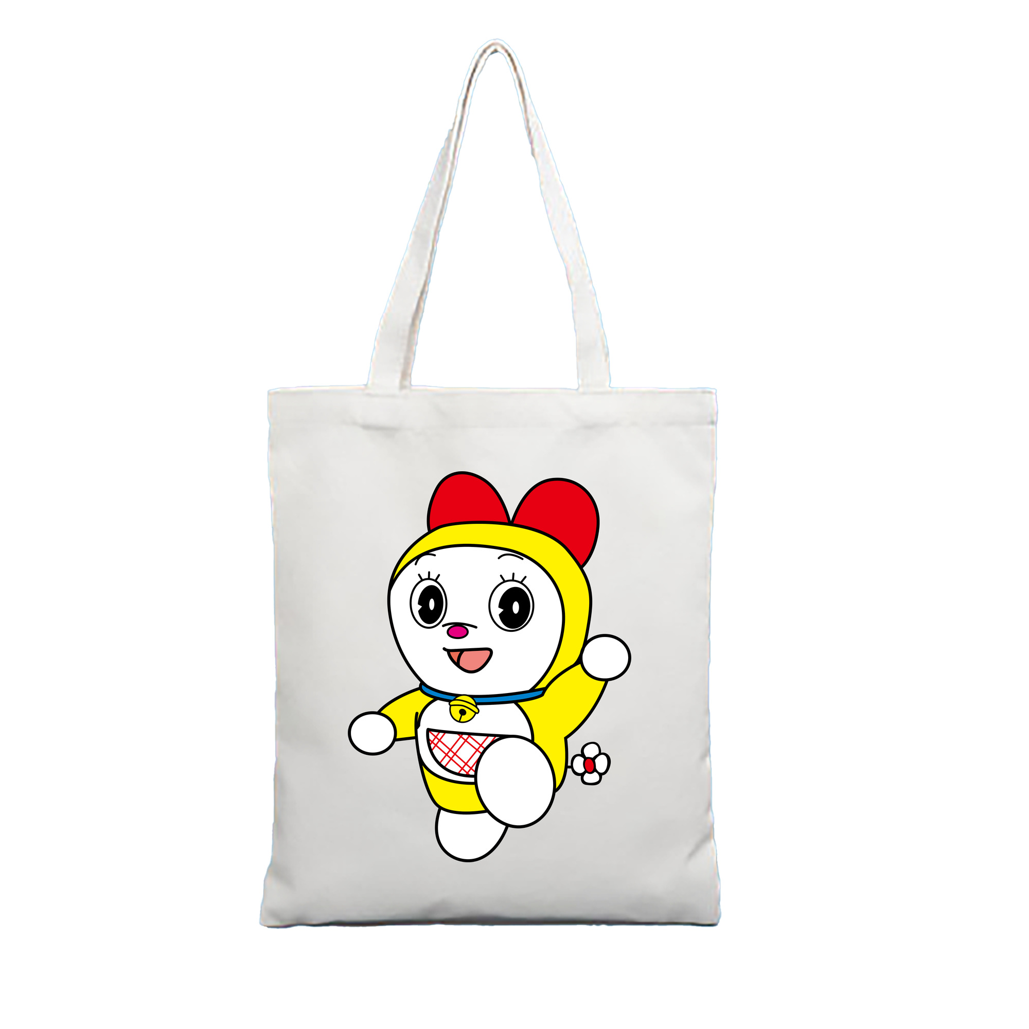 （画像用） ドラえもん ドラミ Doraemon Dorami 縦型キャンバス生地手提げバッグ　トートバッグ