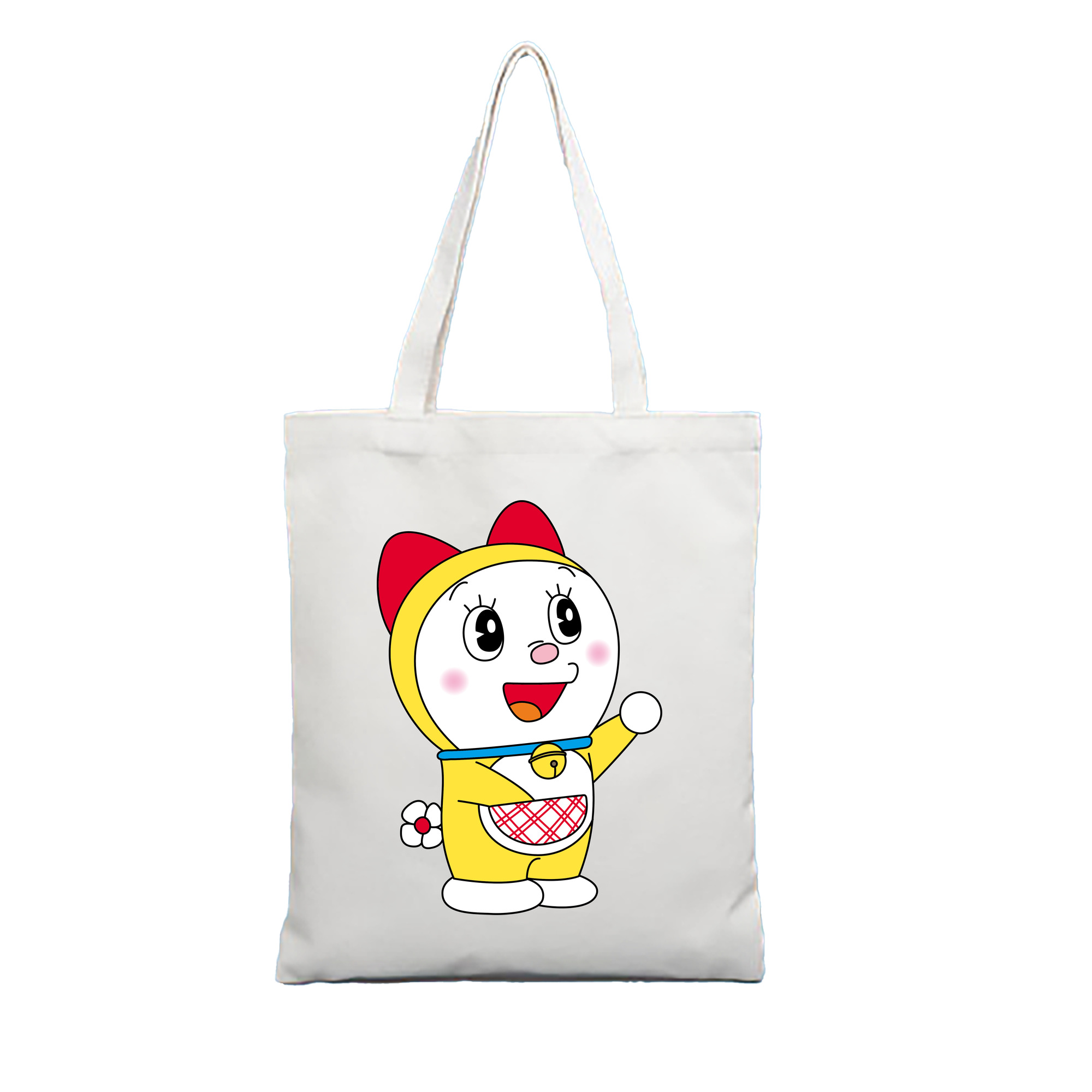 （画像用） ドラえもん ドラミ Doraemon Dorami 縦型キャンバス生地手提げバッグ　トートバッグ