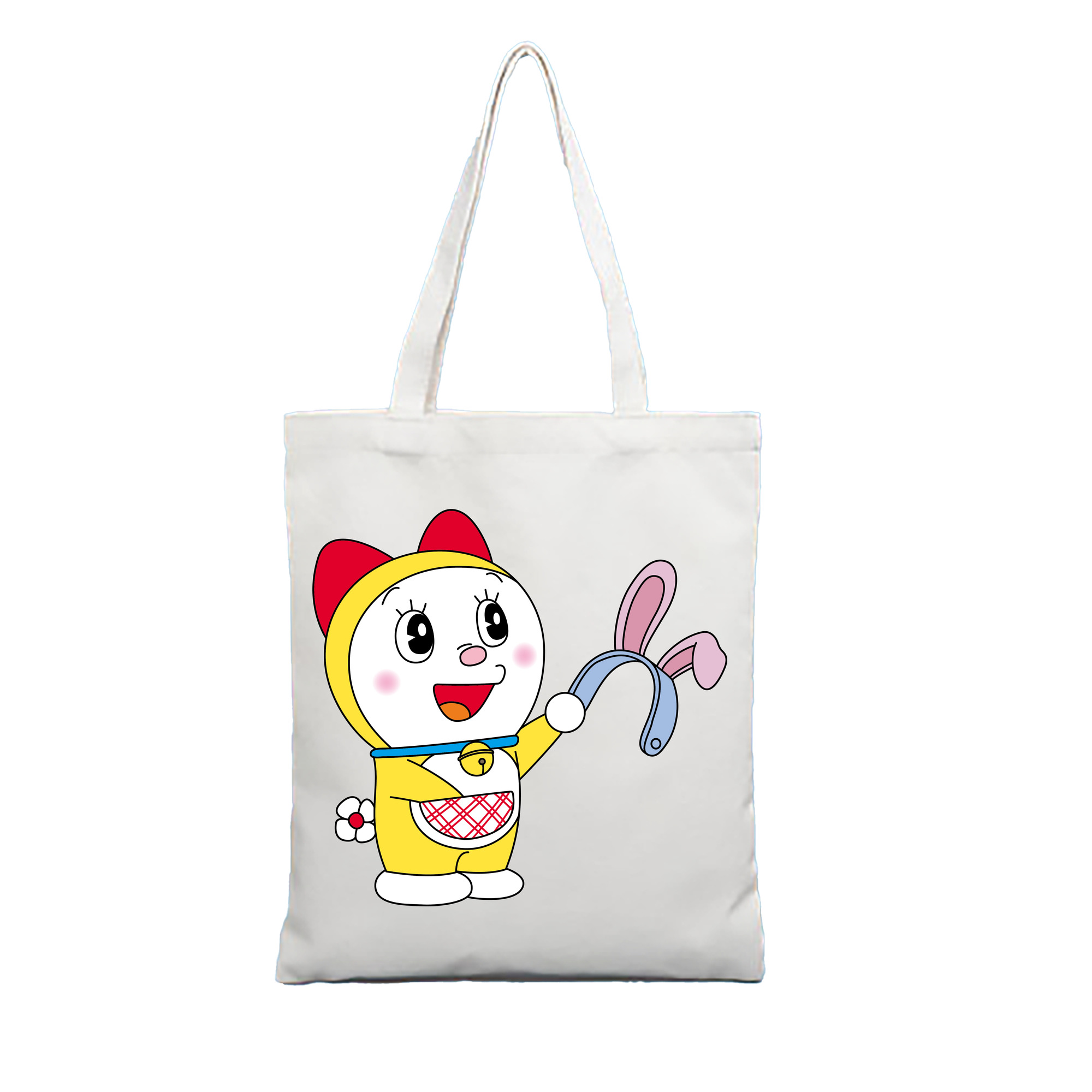 （画像用） ドラえもん ドラミ Doraemon Dorami 縦型キャンバス生地手提げバッグ　トートバッグ