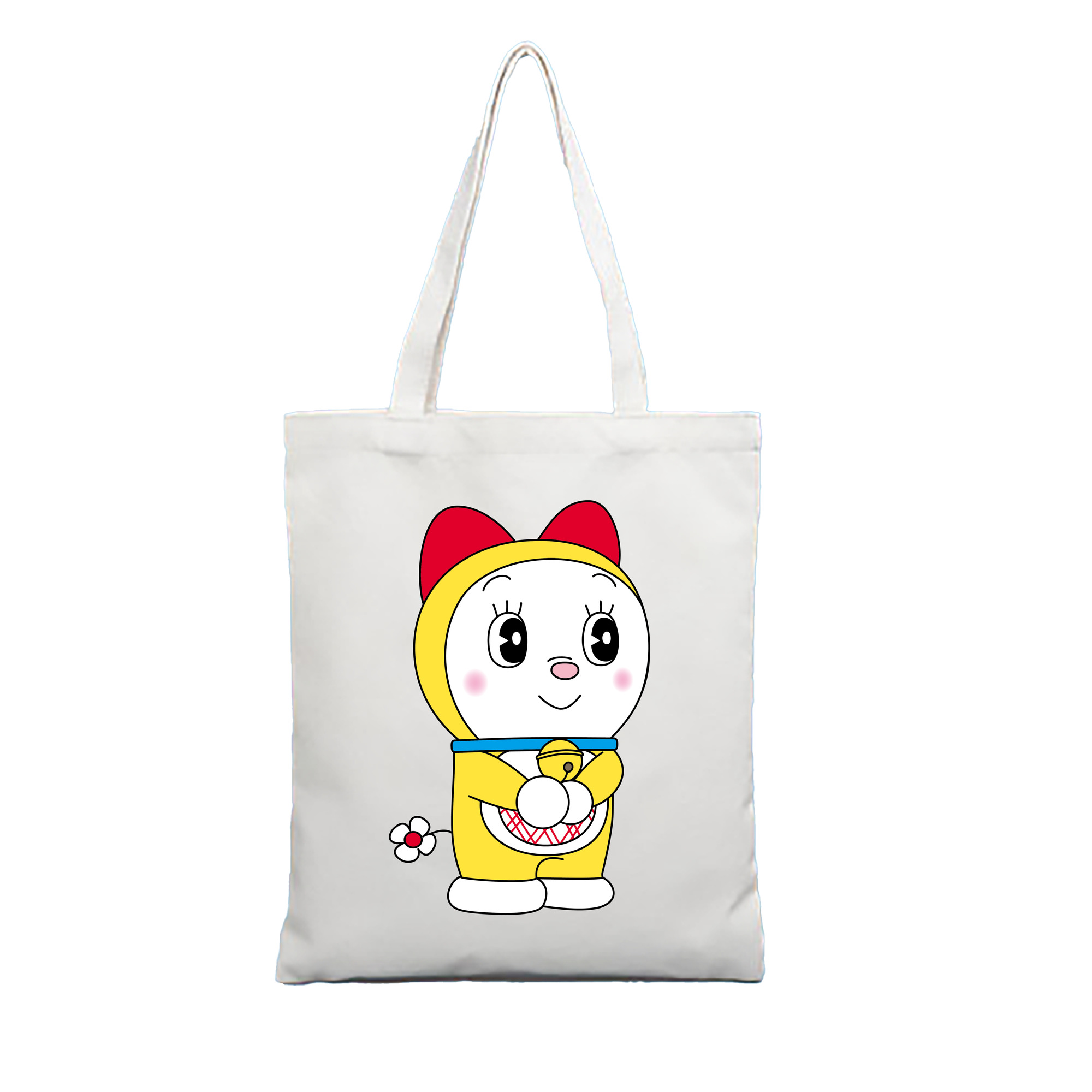 （画像用） ドラえもん ドラミ Doraemon Dorami 縦型キャンバス生地手提げバッグ　トートバッグ