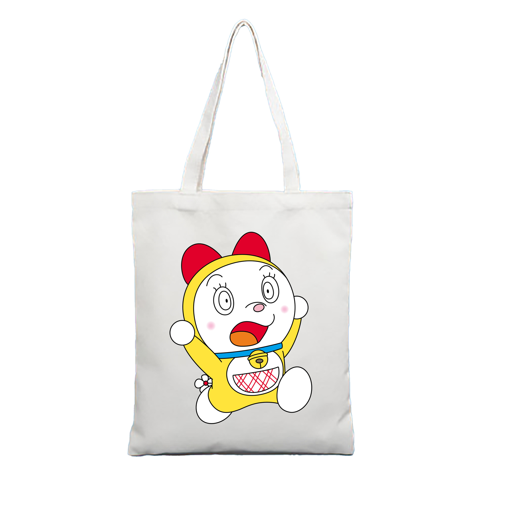 （画像用） ドラえもん ドラミ Doraemon Dorami 縦型キャンバス生地手提げバッグ　トートバッグ