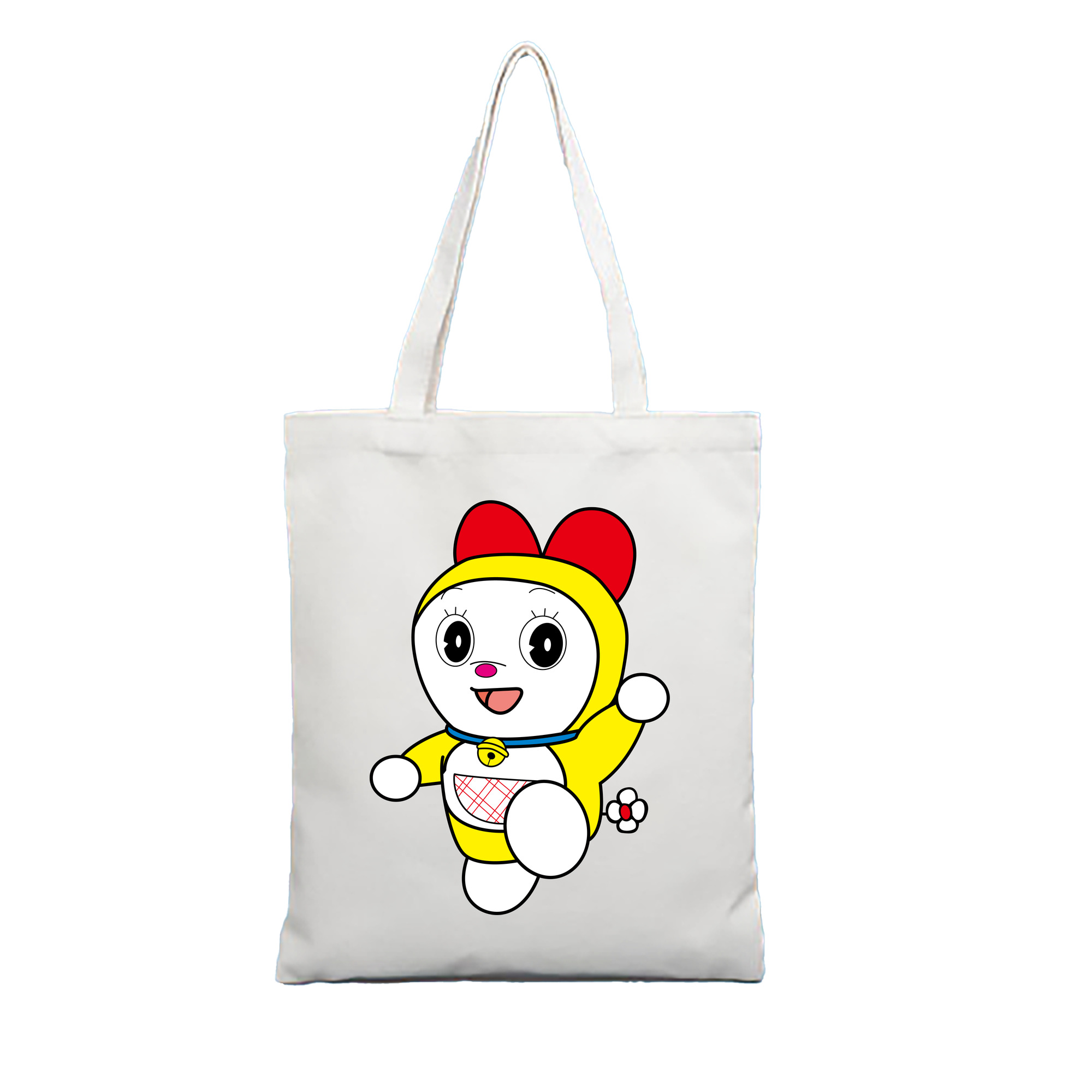 （画像用） ドラえもん ドラミ Doraemon Dorami 縦型キャンバス生地手提げバッグ　トートバッグ