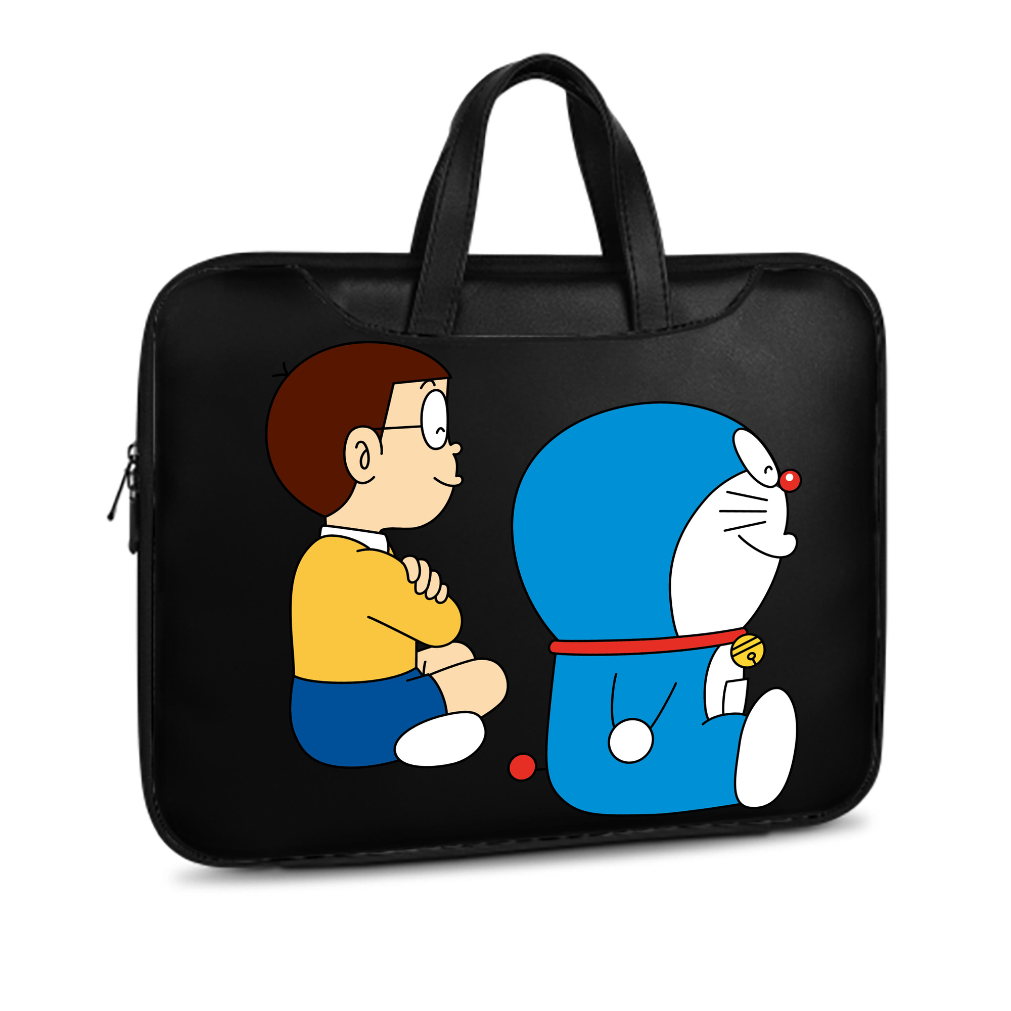（画像用） ドラえもん 野比 のび太 Doraemon Nobita Nobi レザーラップトップバッグ　ノートパソコンケース