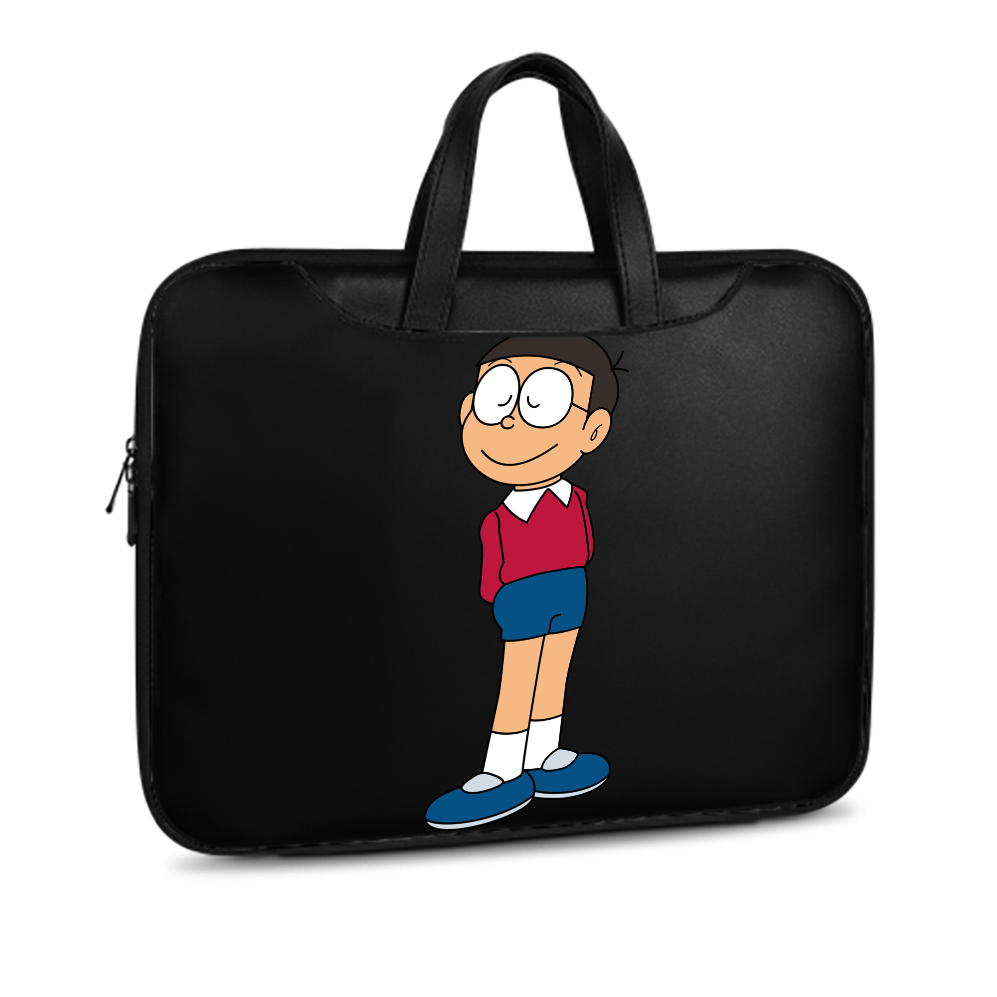 （画像用） ドラえもん 野比 のび太 Doraemon Nobita Nobi レザーラップトップバッグ　ノートパソコンケース