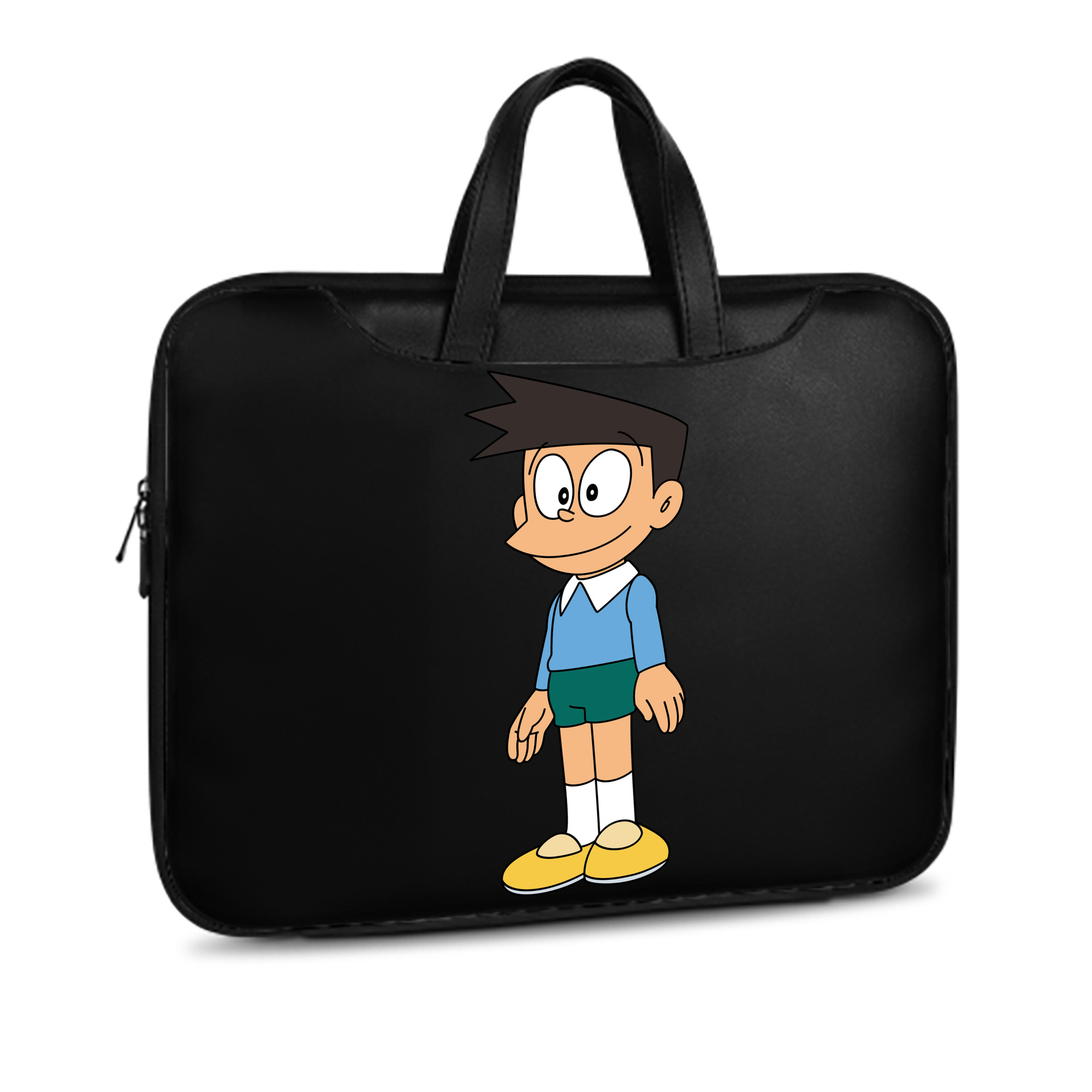 （画像用） ドラえもん 骨川 スネ夫 Doraemon Honekawa Suneo レザーラップトップバッグ　ノートパソコンケース
