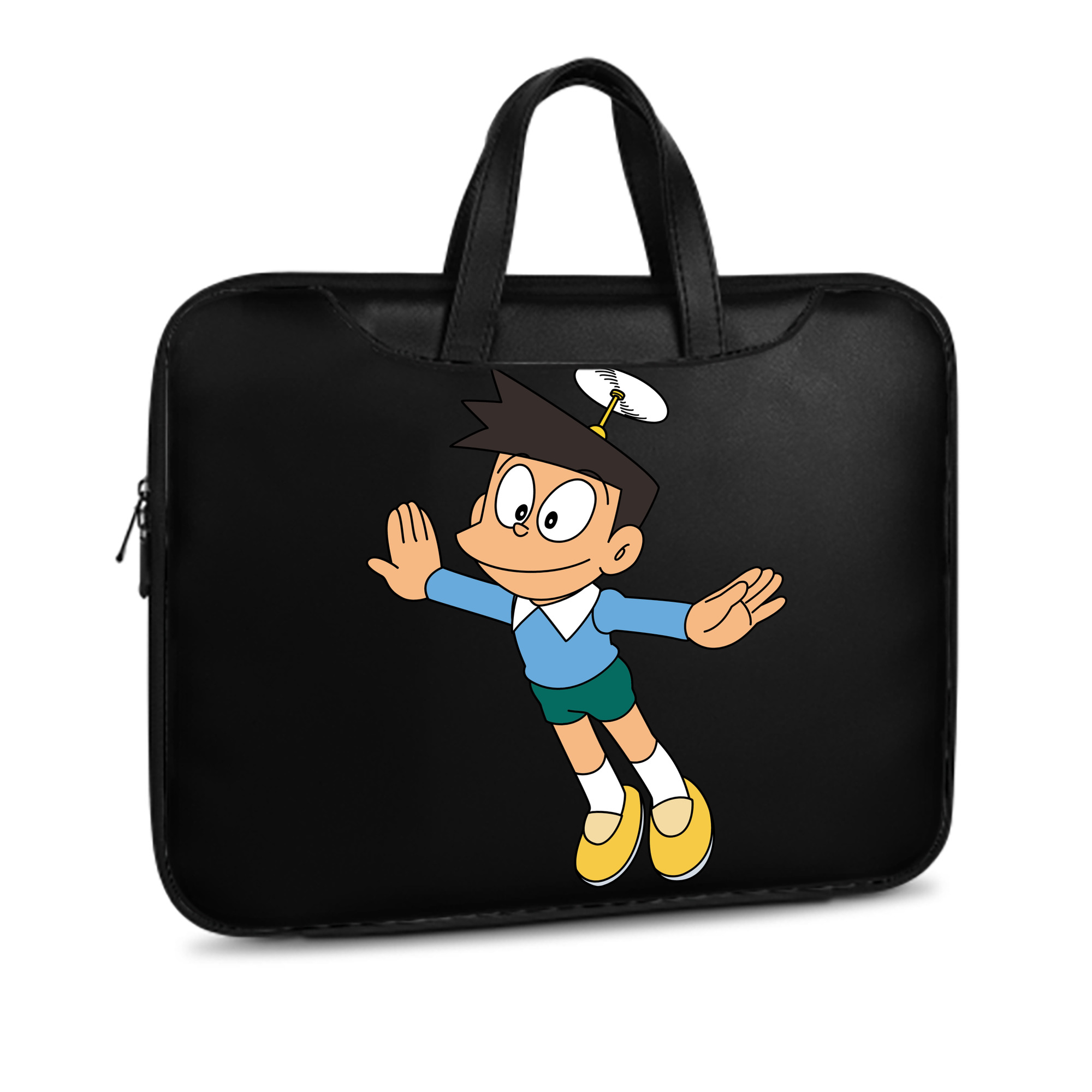 （画像用） ドラえもん 骨川 スネ夫 Doraemon Honekawa Suneo レザーラップトップバッグ　ノートパソコンケース