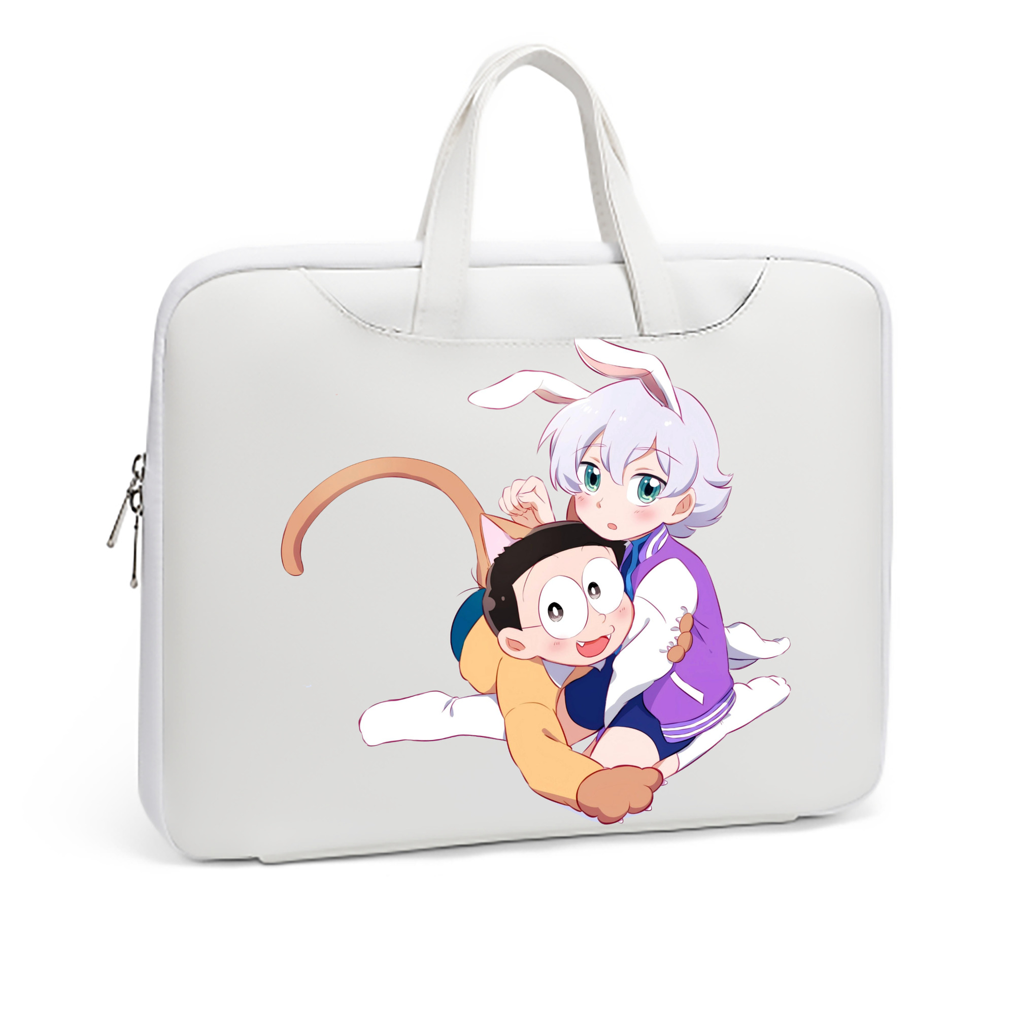 （画像用） ドラえもん 野比 のび太 Doraemon Nobita Nobi レザーラップトップバッグ　ノートパソコンケース