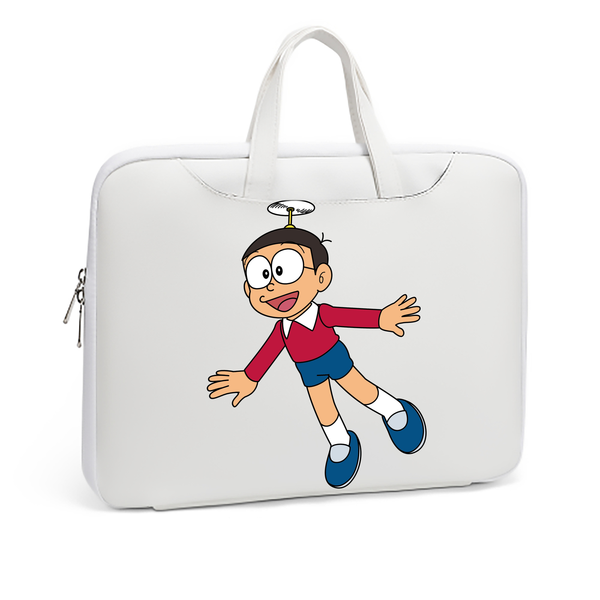 （画像用） ドラえもん 野比 のび太 Doraemon Nobita Nobi レザーラップトップバッグ　ノートパソコンケース