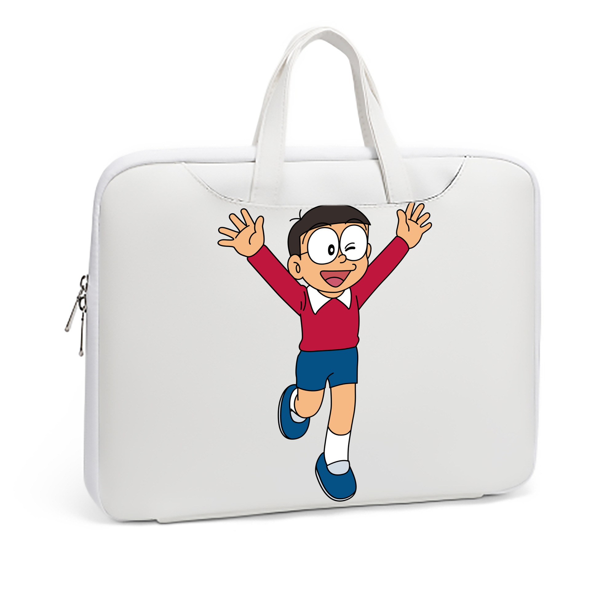 （画像用） ドラえもん 野比 のび太 Doraemon Nobita Nobi レザーラップトップバッグ　ノートパソコンケース