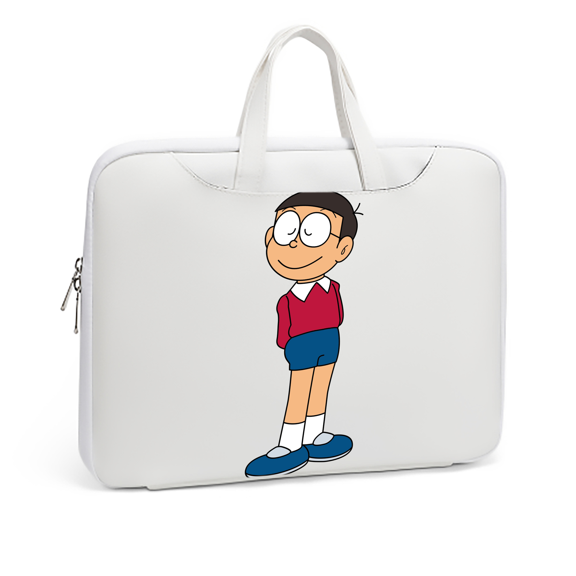 （画像用） ドラえもん 野比 のび太 Doraemon Nobita Nobi レザーラップトップバッグ　ノートパソコンケース